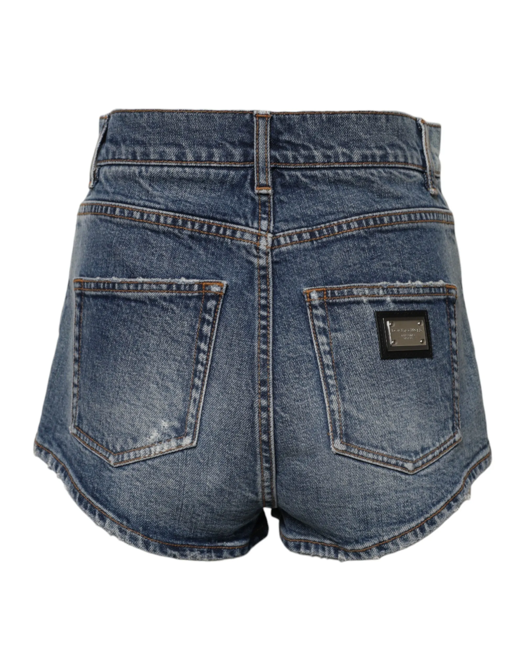 Blue Tattered Denim Cotton Hot Pants Shorts sold by Lord & Taylor product image thumbnail 3