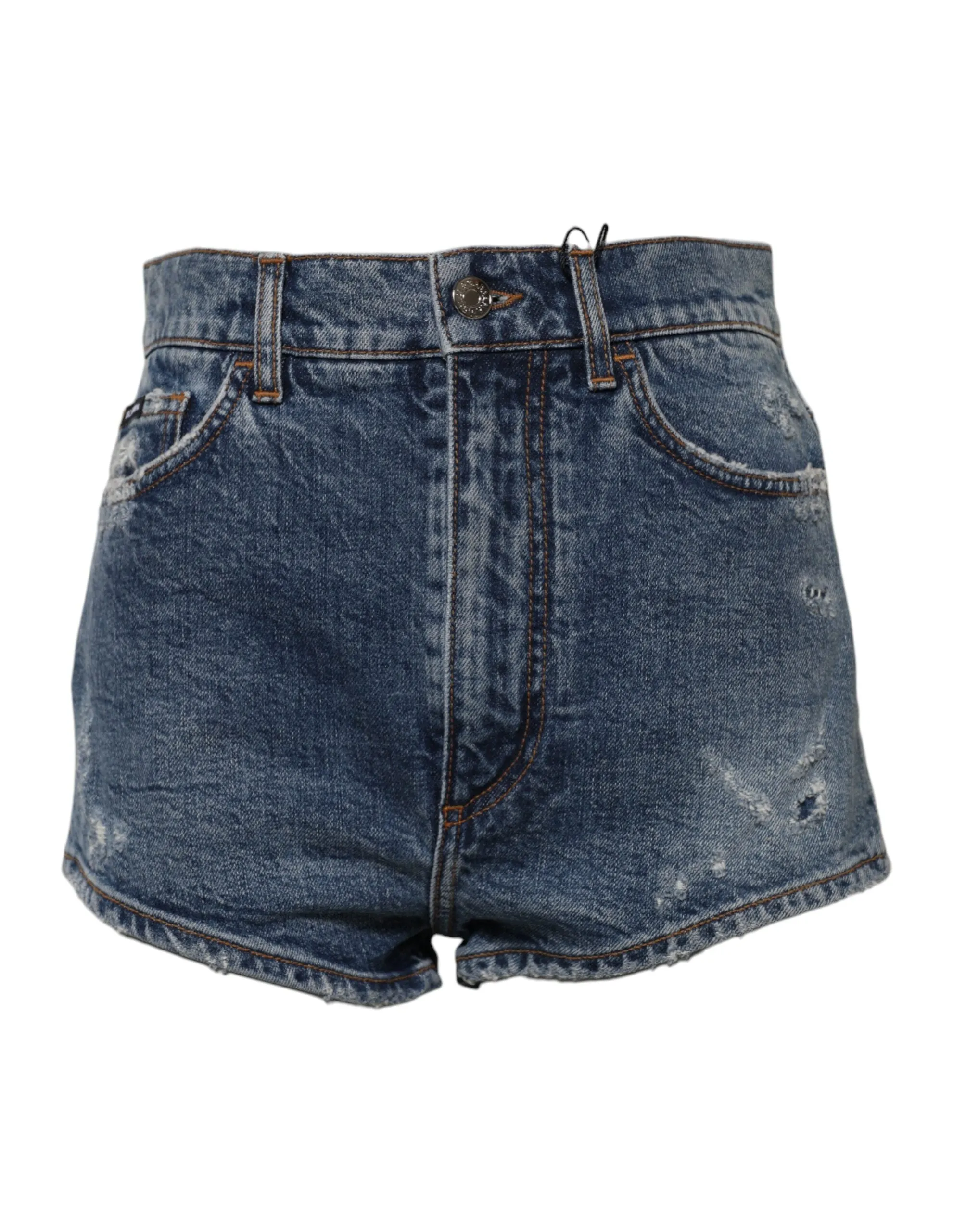 Blue Tattered Denim Cotton Hot Pants Shorts sold by Lord & Taylor product image thumbnail 2