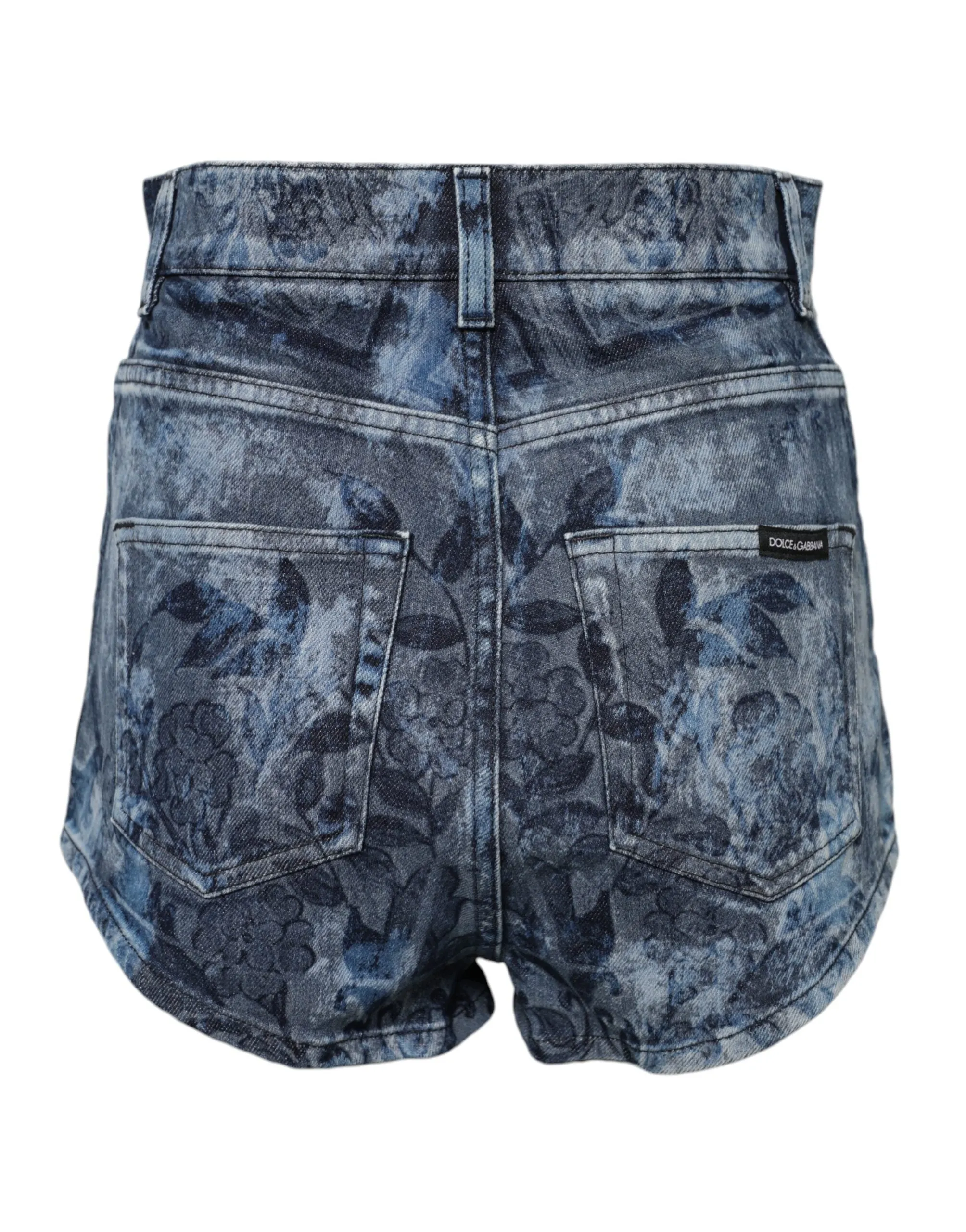 Blue Floral Print Denim Cotton Hot Pants Shorts sold by Lord & Taylor product image thumbnail 3