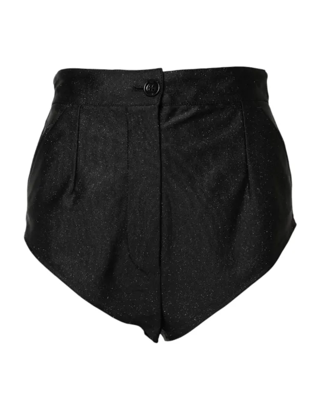Black Viscose High Waisted Hot Pants Shorts sold by Lord & Taylor