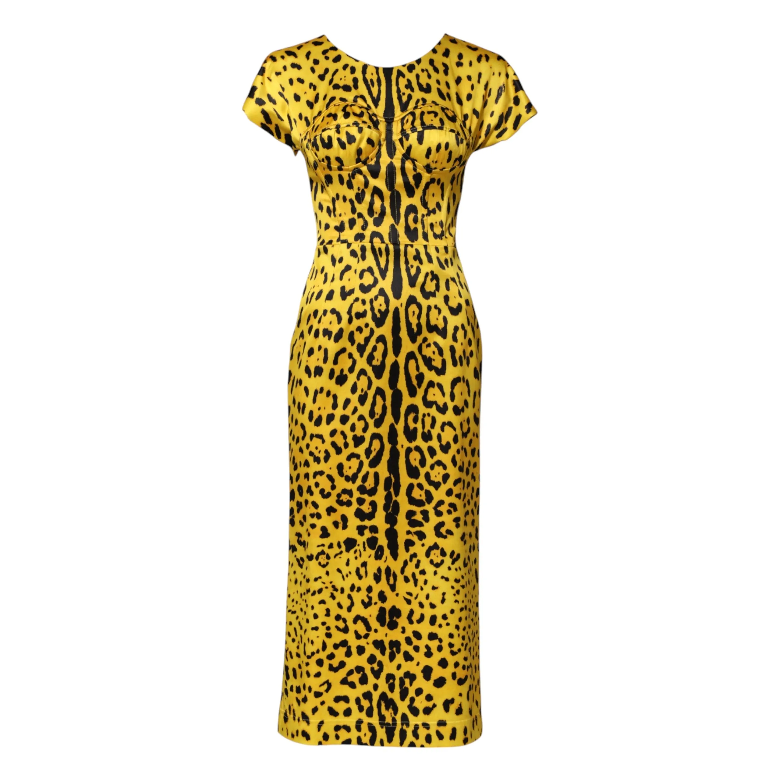 Yellow Polyester Leopard Midi Sheath Dress sold by Lord & Taylor product image thumbnail 5