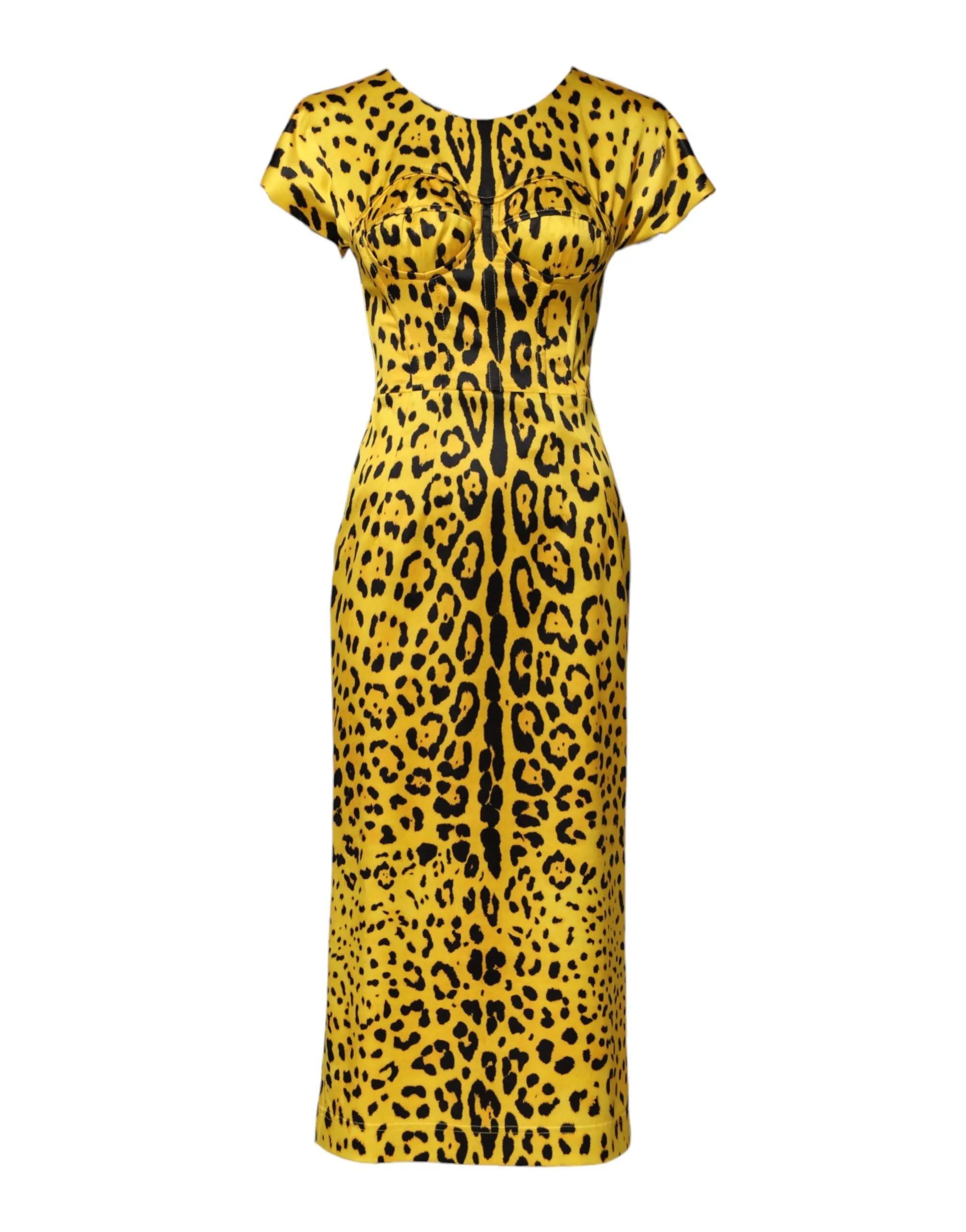Yellow Polyester Leopard Midi Sheath Dress sold by Lord & Taylor product image thumbnail 2