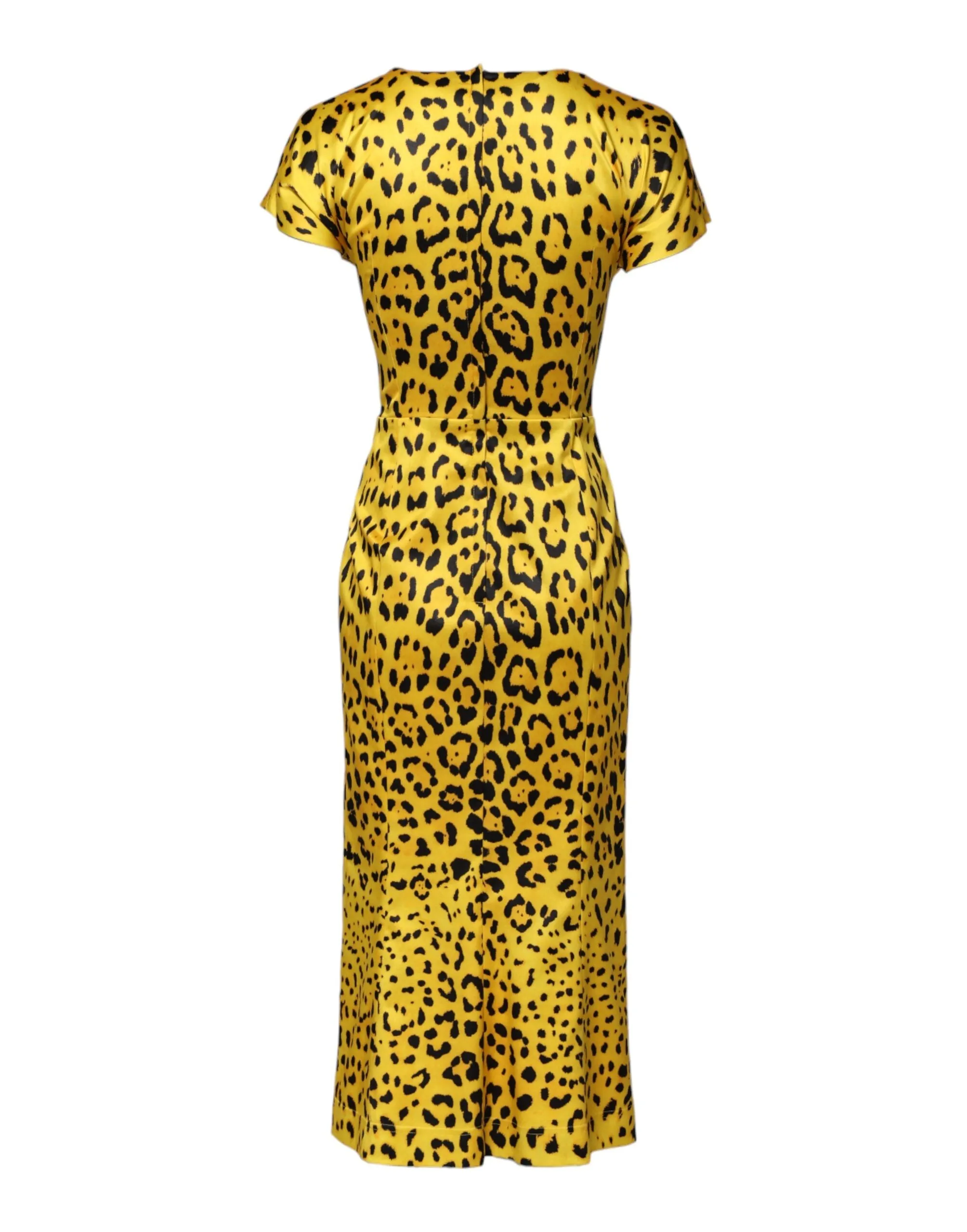 Yellow Polyester Leopard Midi Sheath Dress sold by Lord & Taylor product image thumbnail 3