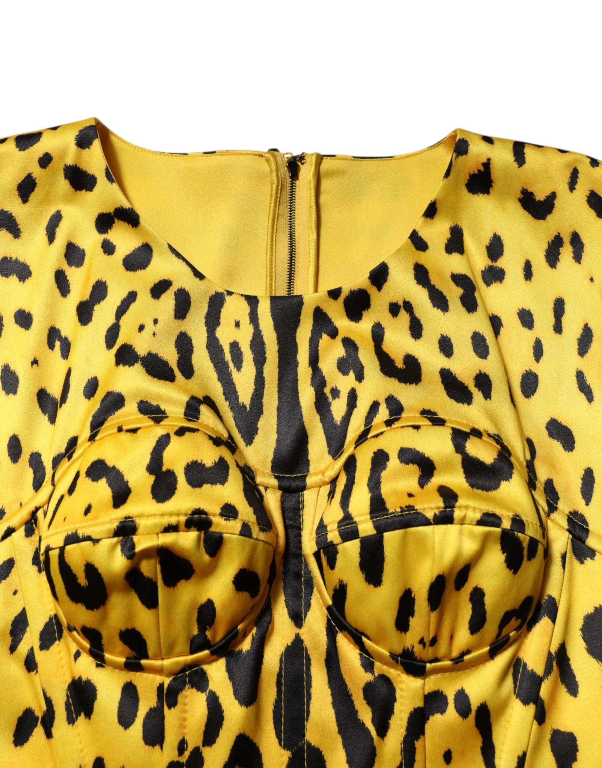Yellow Polyester Leopard Midi Sheath Dress sold by Lord & Taylor product image thumbnail 4