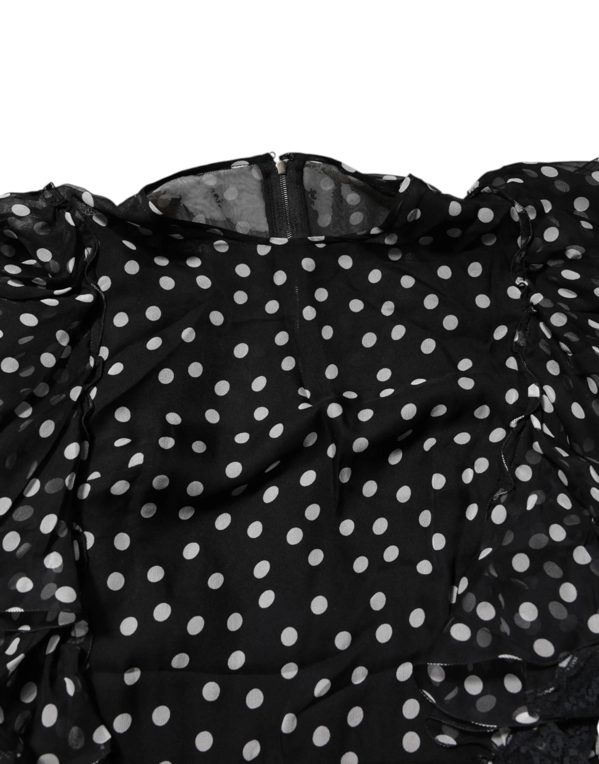Black White Lace Polka Dot Chiffon Dress sold by Lord & Taylor product image thumbnail 5