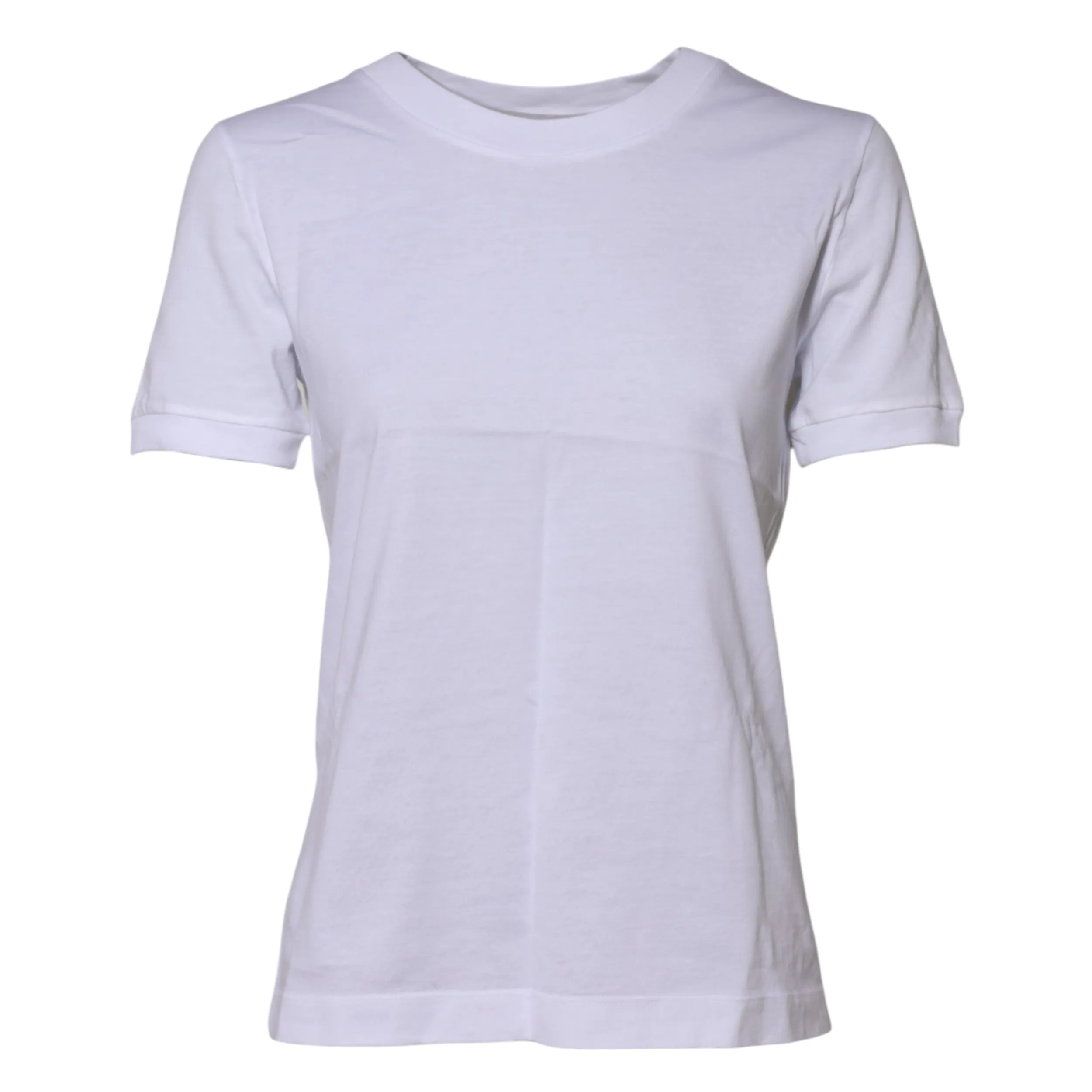 White Cotton Round Neck Short Sleeves T-shirt sold by Lord & Taylor product image thumbnail 5