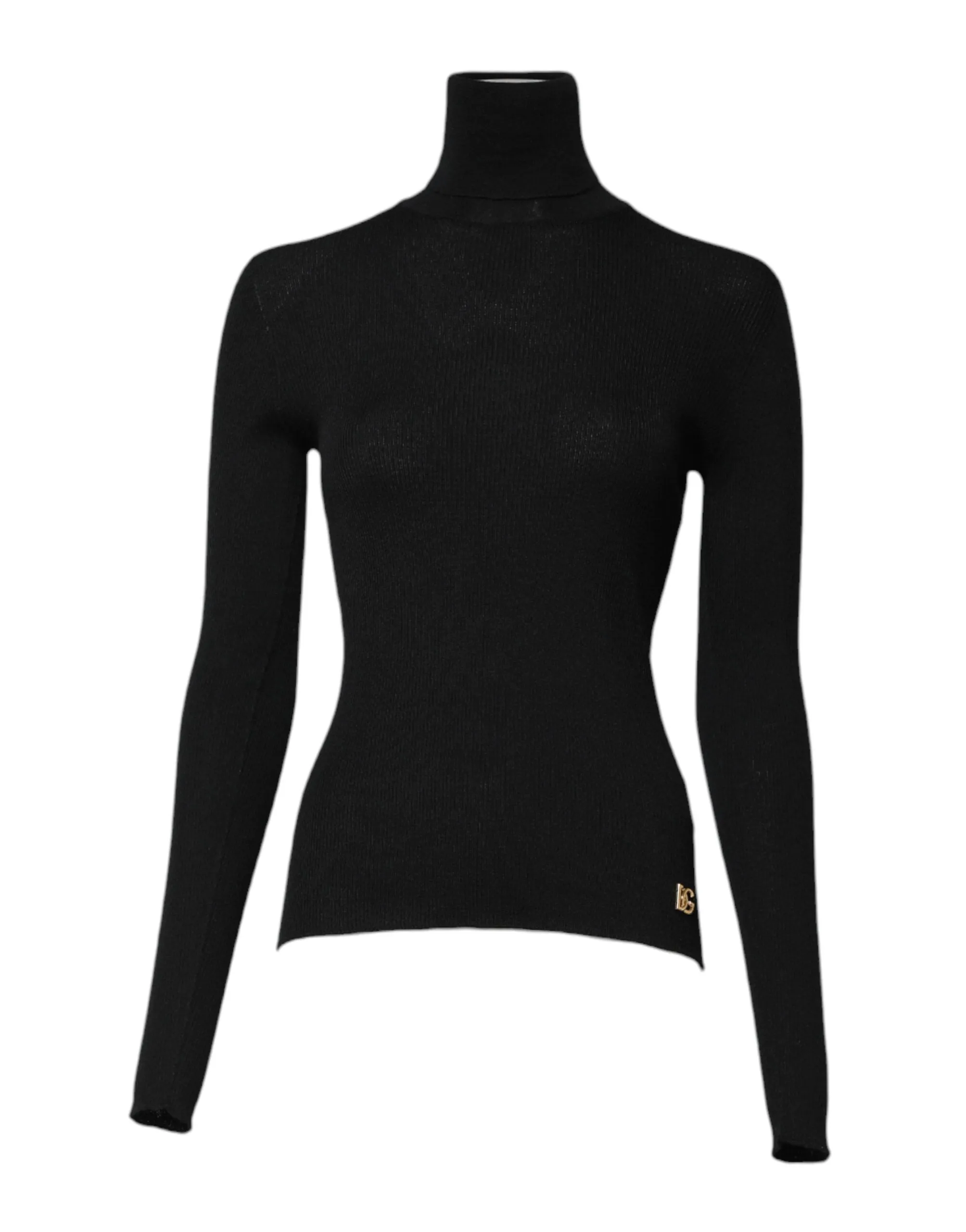 Black Cashmere Turtleneck Knitted Blouse Top sold by Lord & Taylor