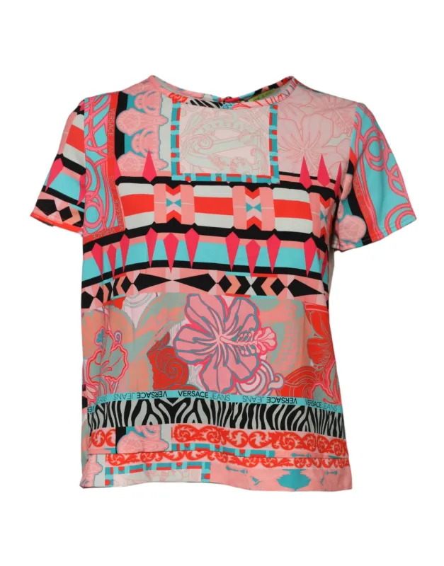 Multicolor Print Short Sleeves Women Blouse Top sold by Lord & Taylor