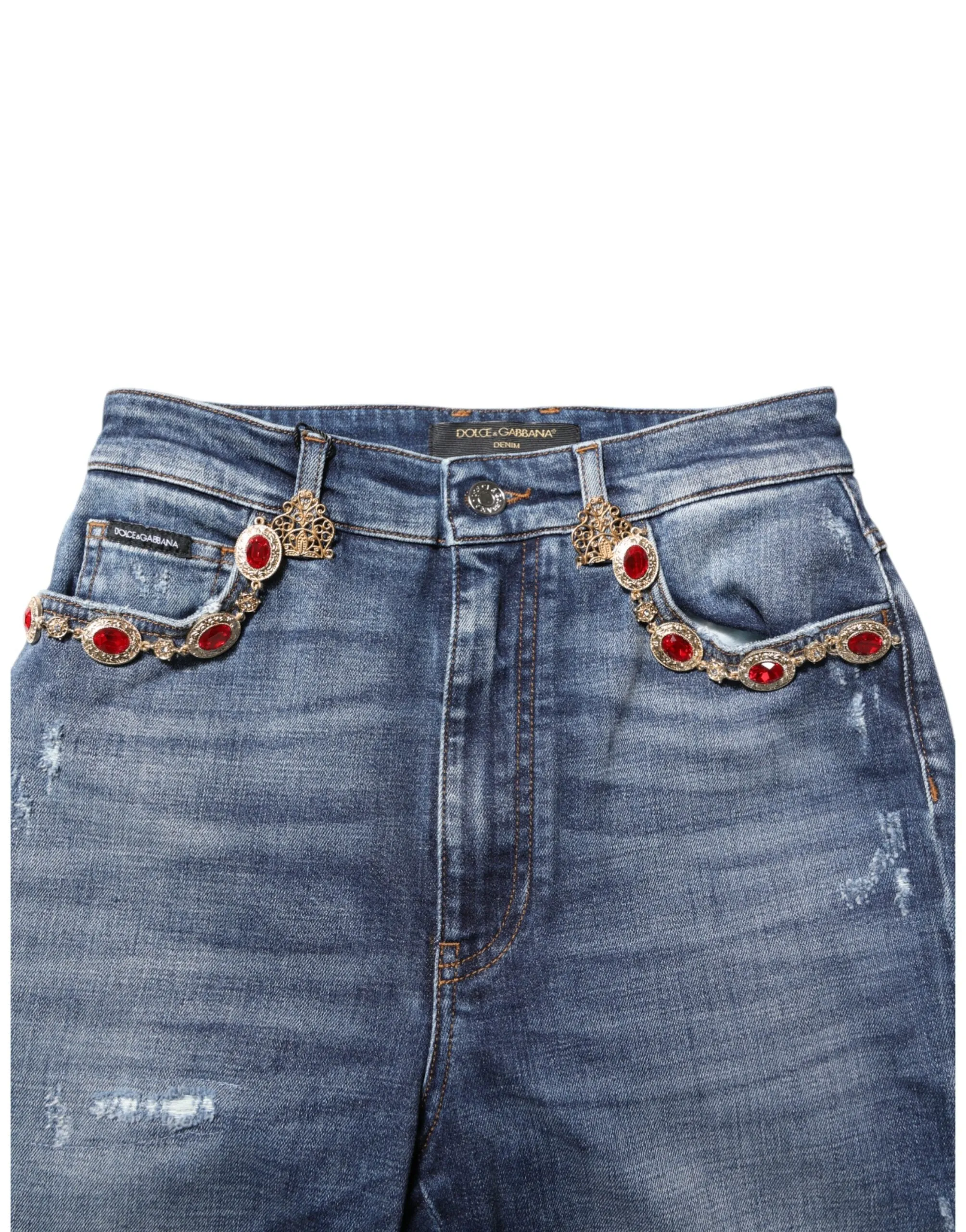 Blue Rhinestone Embellished Denim Jeans sold by Lord & Taylor product image thumbnail 4