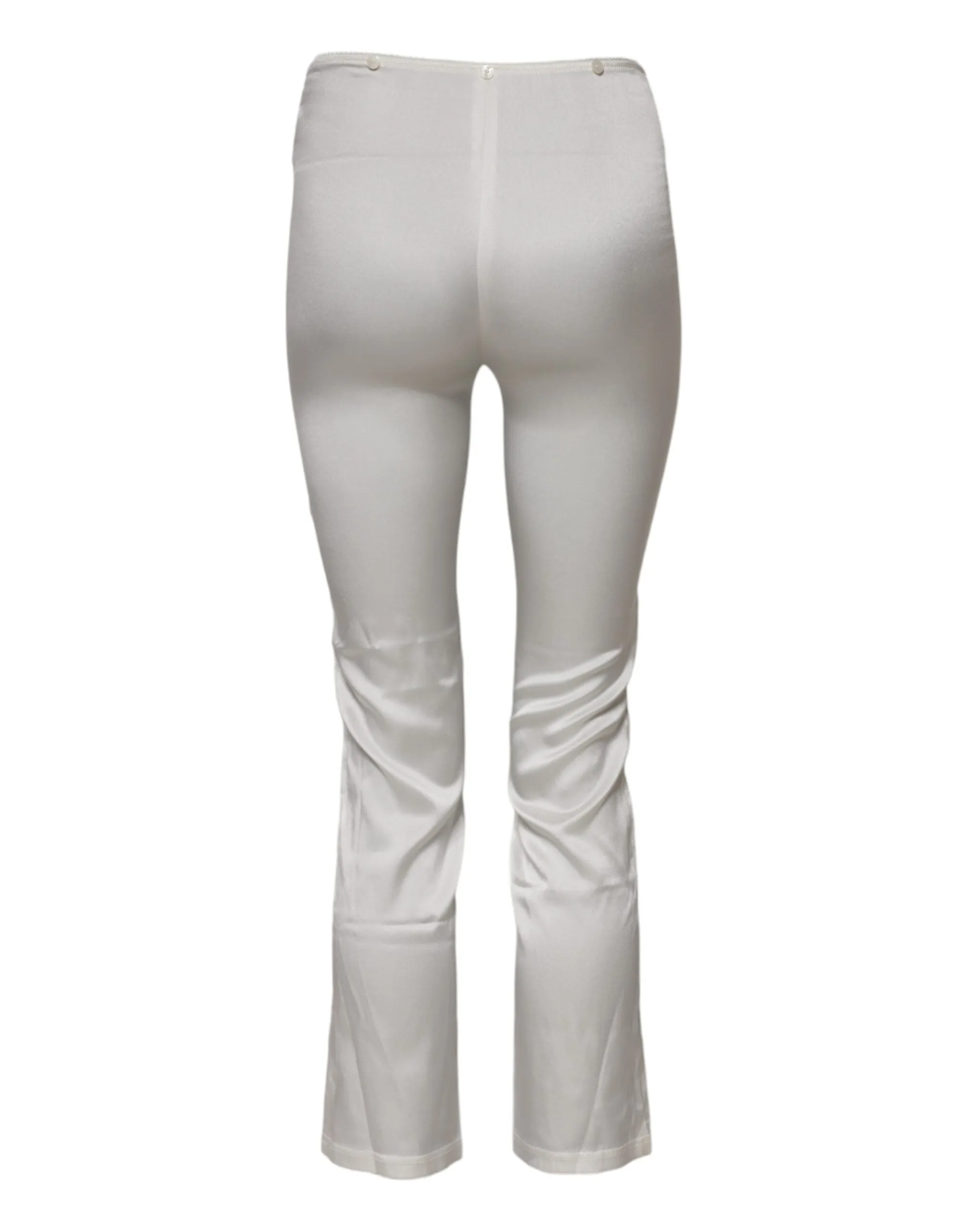Ivory Silk Tapered High Waist Pants sold by Lord & Taylor product image thumbnail 3