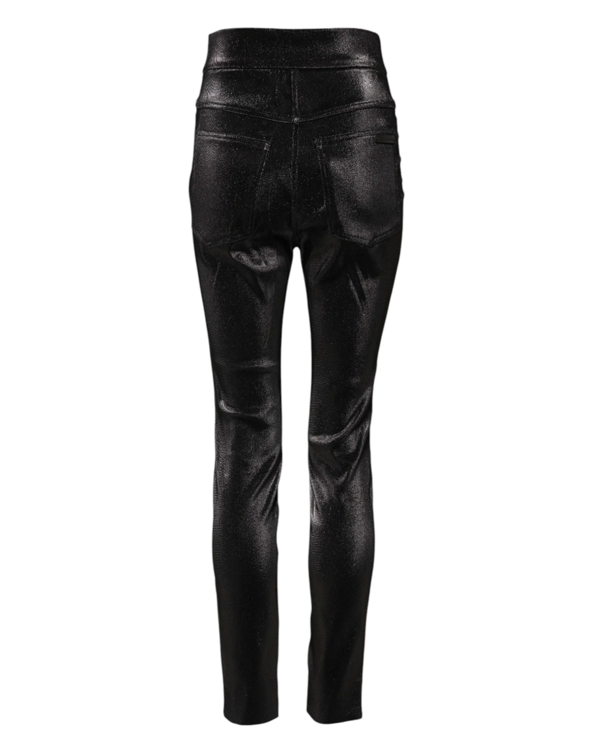 Black Cotton Stretch Silver Lurex Thread Pants sold by Lord & Taylor product image thumbnail 3