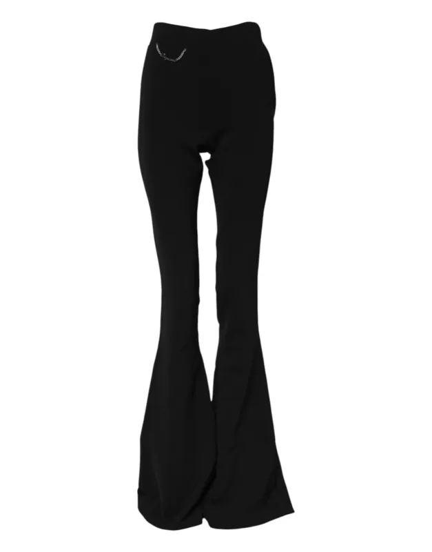 Black Polyester High Waisted Flared Pants sold by Lord & Taylor