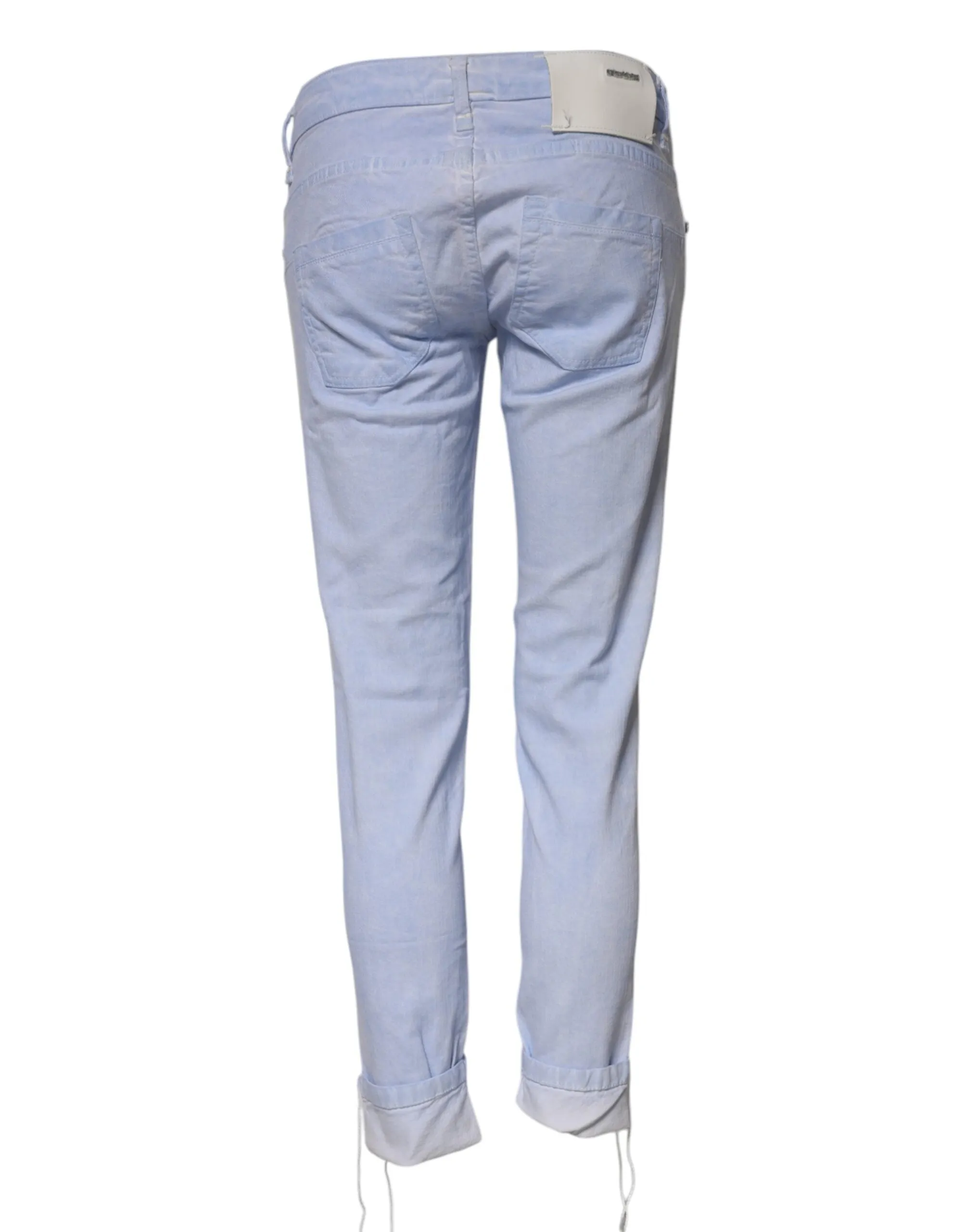 Light Blue Cotton Slim Fit Denim Low Waist Denim Jeans sold by Lord & Taylor product image thumbnail 3