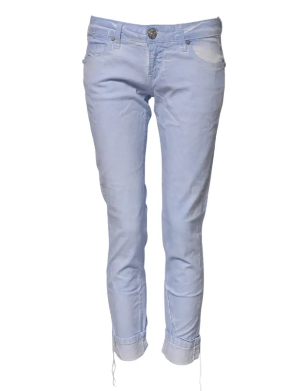 Light Blue Cotton Slim Fit Denim Low Waist Denim Jeans sold by Lord & Taylor