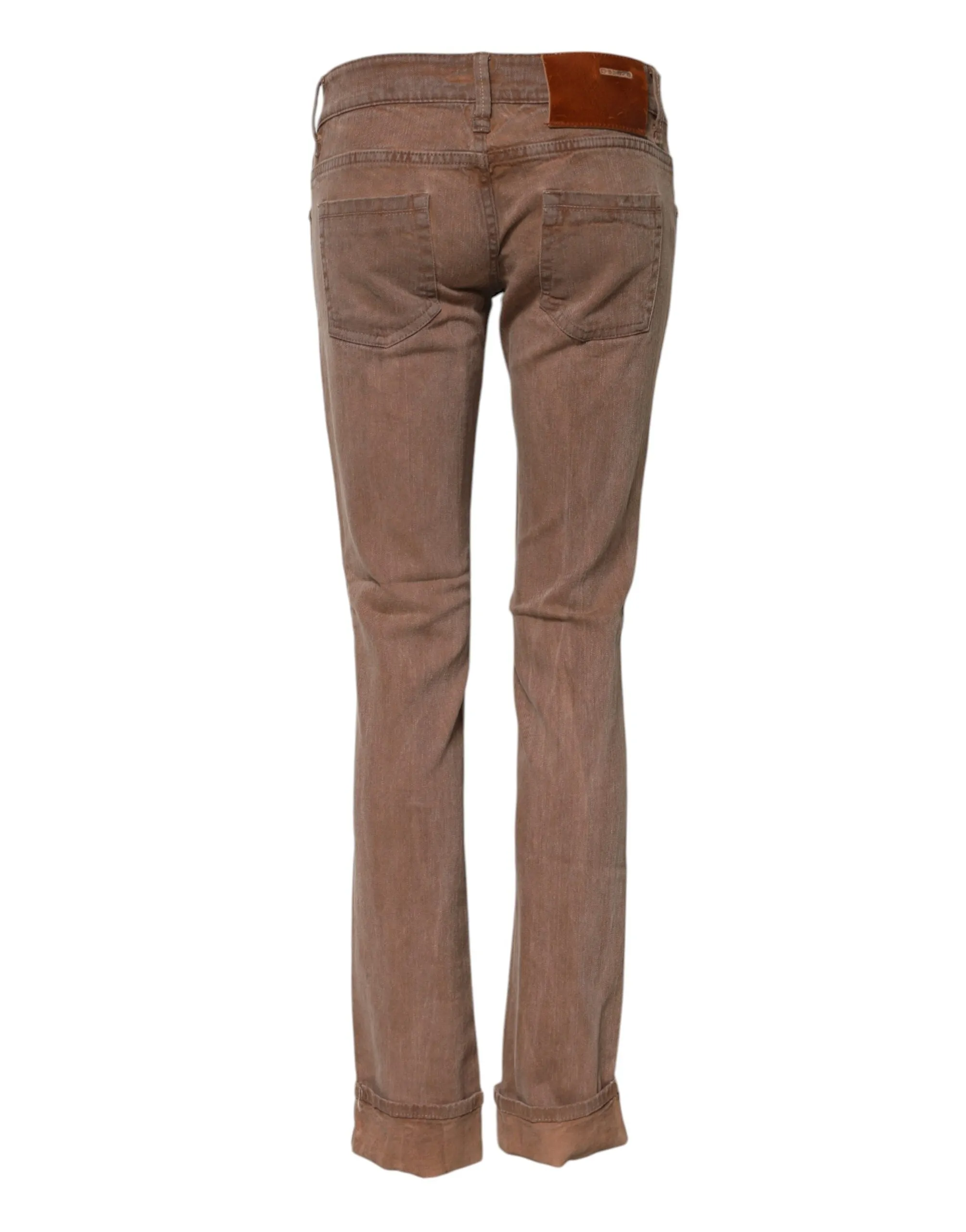 Brown Cotton Slim Fit Denim Low Waist Jeans sold by Lord & Taylor product image thumbnail 3