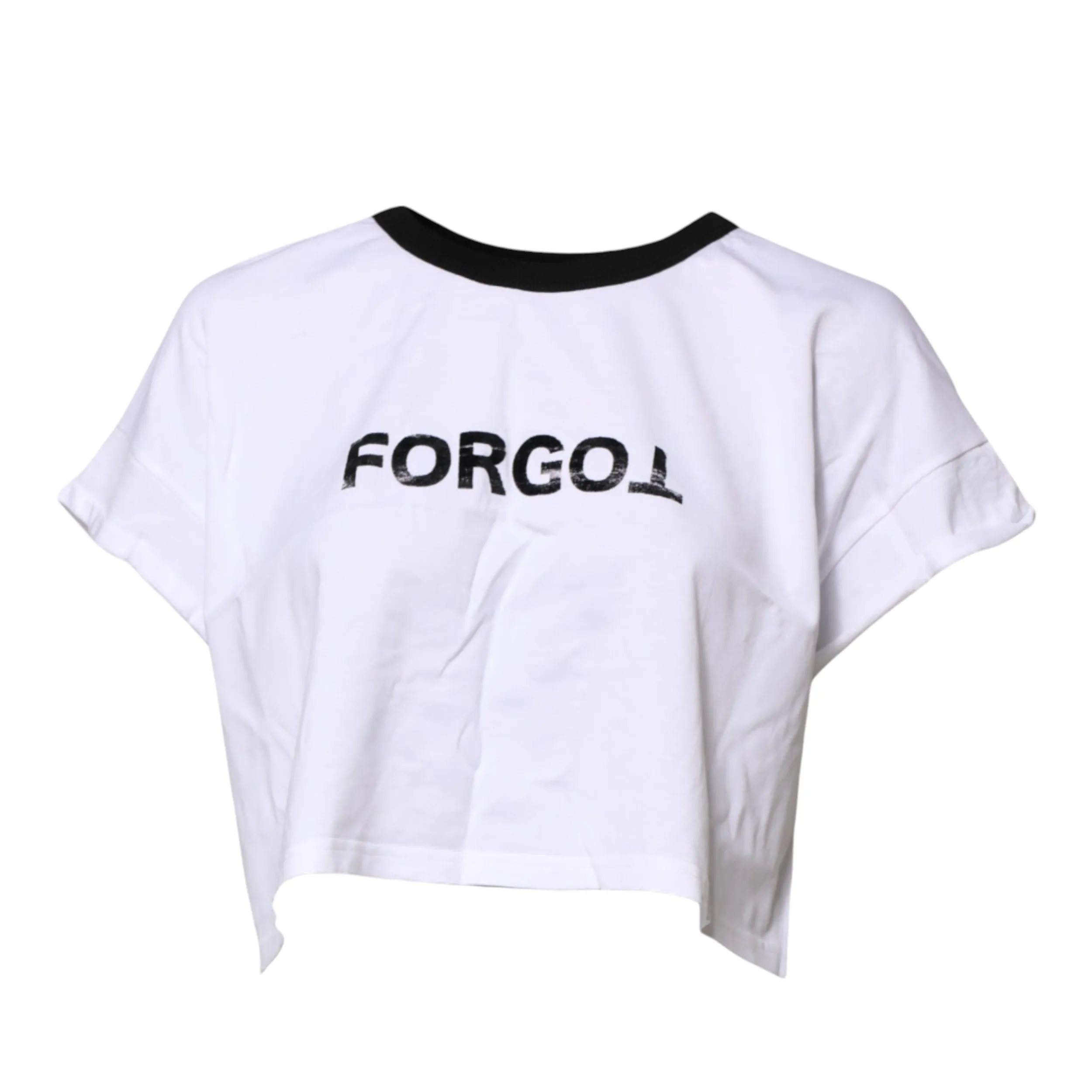 White Graphic Print Crew Neck Cropped T-shirt sold by Lord & Taylor product image thumbnail 5