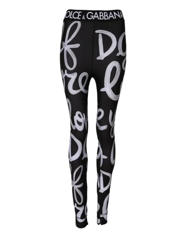 Black Polyester Logo Print Mid Waisted Pants sold by Lord & Taylor