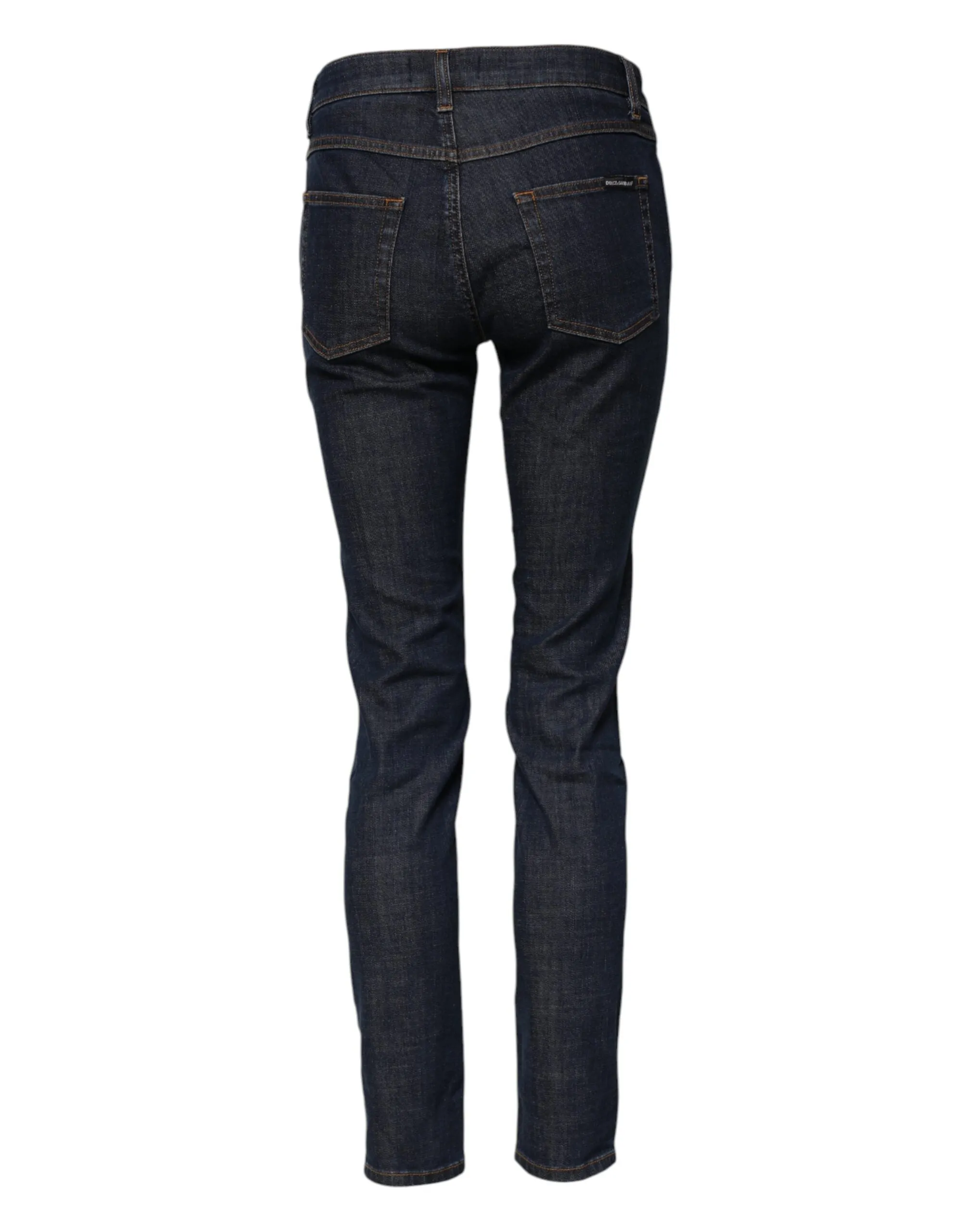 Blue Skinny Cotton Mid Waisted Denim Jeans sold by Lord & Taylor product image thumbnail 3