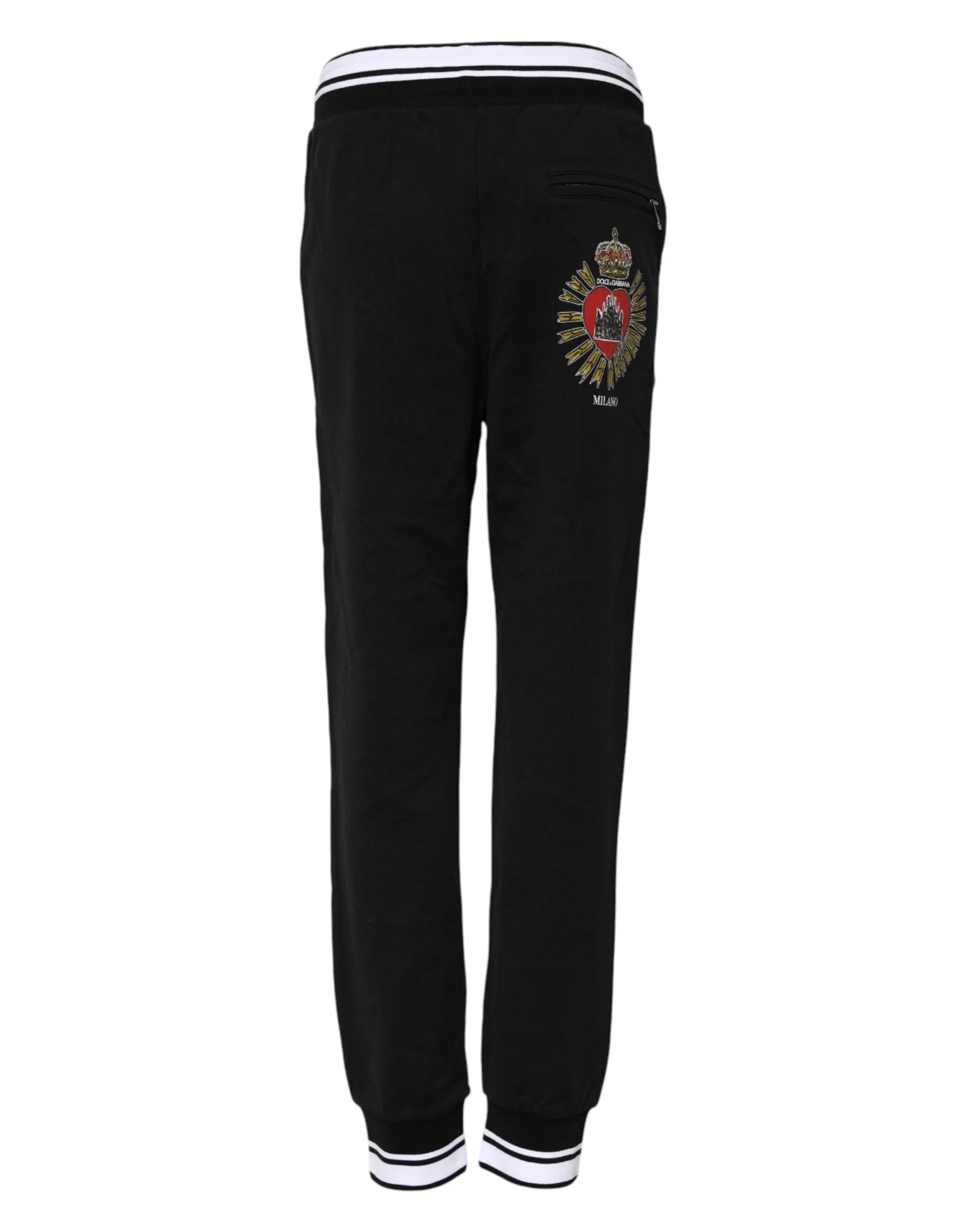 Black Cotton Mid Waist Jogger Pants sold by Lord & Taylor product image thumbnail 3