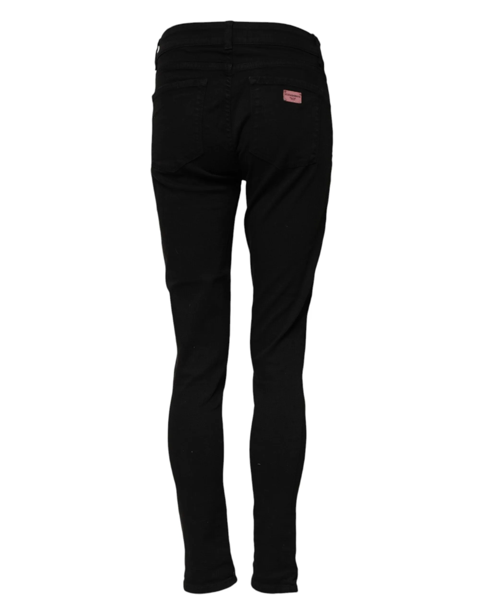 Black Cotton Skinny Mid Waisted Denim Jeans sold by Lord & Taylor product image thumbnail 3