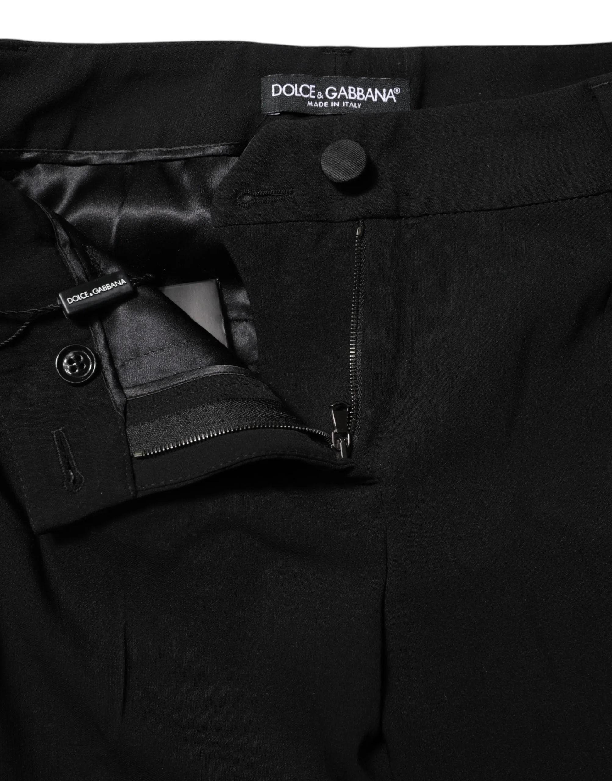 Black Wool Mid Waisted Tapered Dress Pants sold by Lord & Taylor product image thumbnail 4