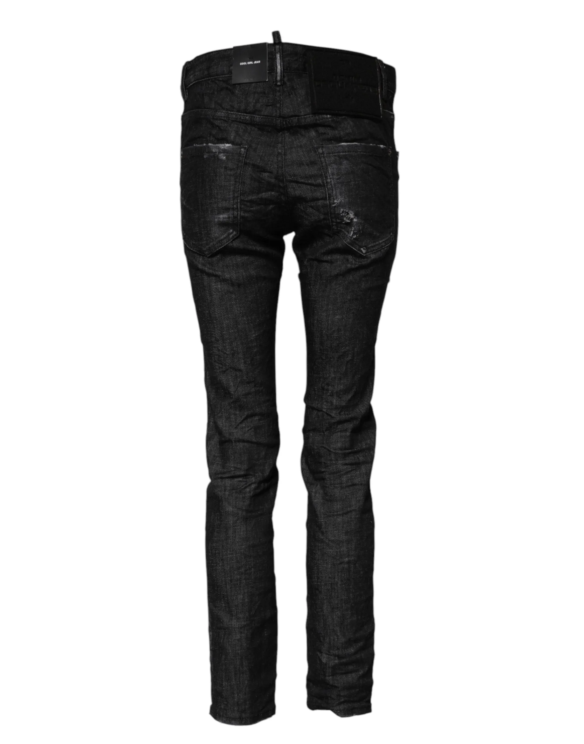 Black Washed Cotton Mid Waist Skinny Jeans sold by Lord & Taylor product image thumbnail 3
