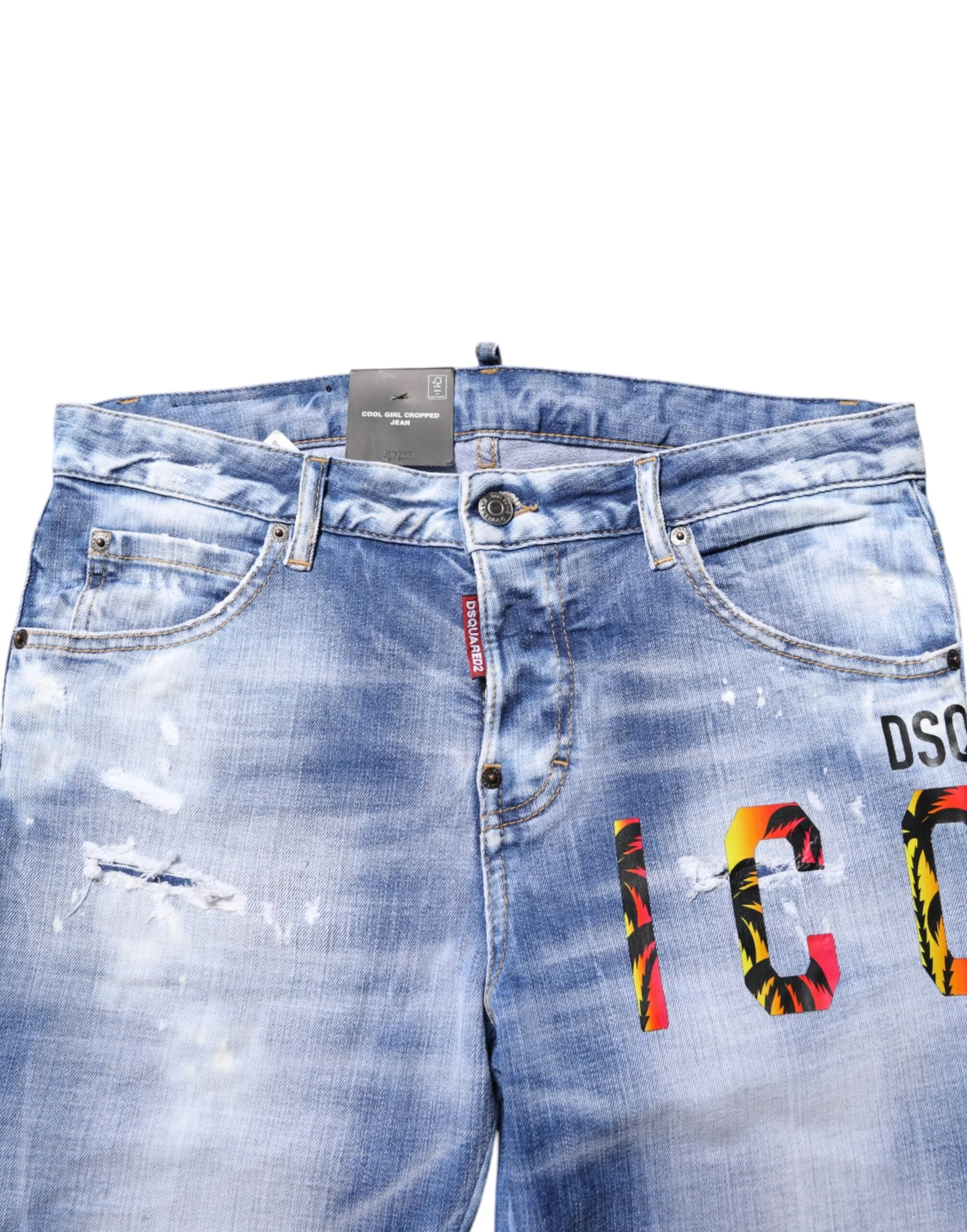 Blue Washed Cotton Mid Waist Skinny Denim Jeans sold by Lord & Taylor product image thumbnail 4