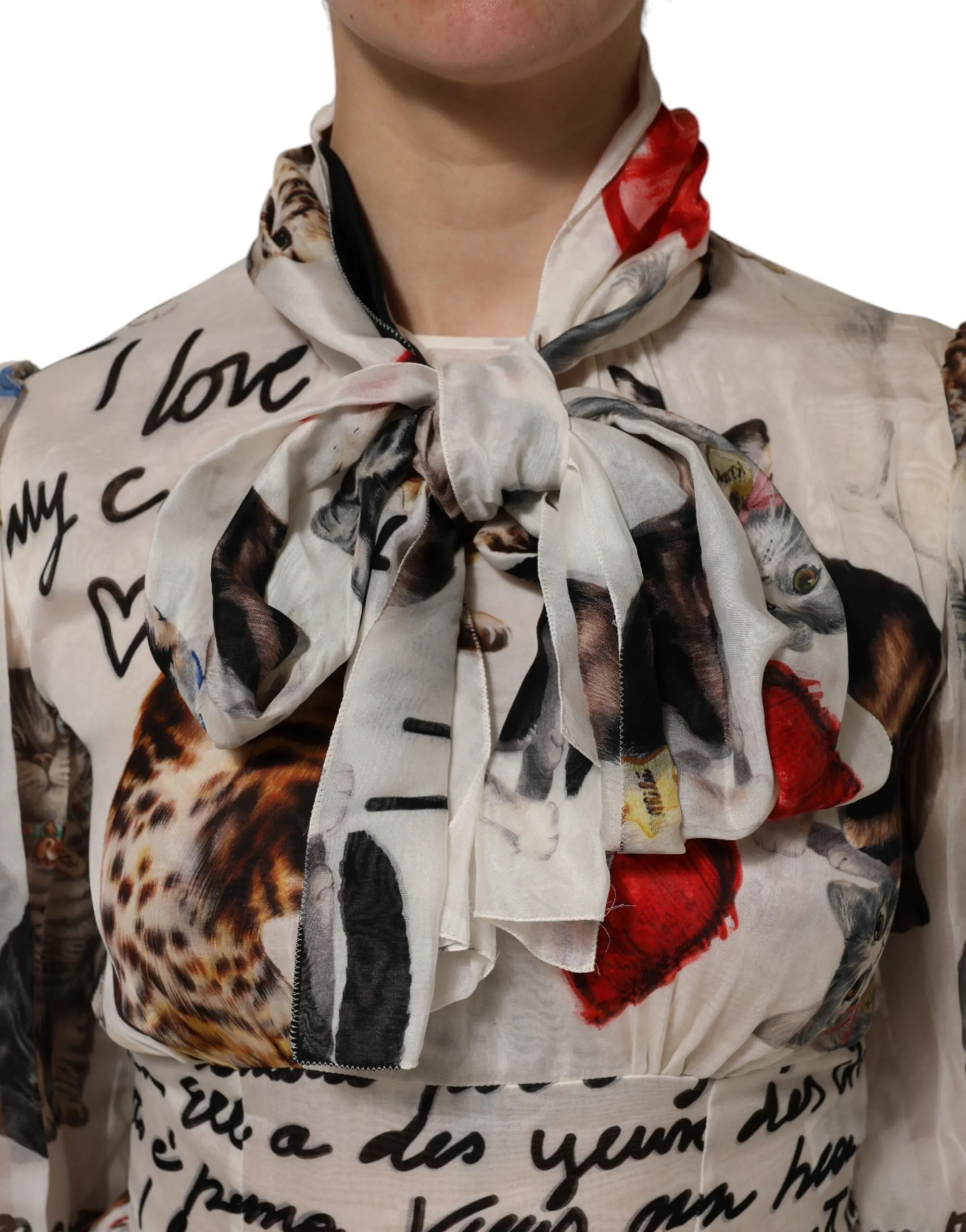 Multicolor Animal Print Silk Ascot Maxi Dress sold by Lord & Taylor product image thumbnail 4