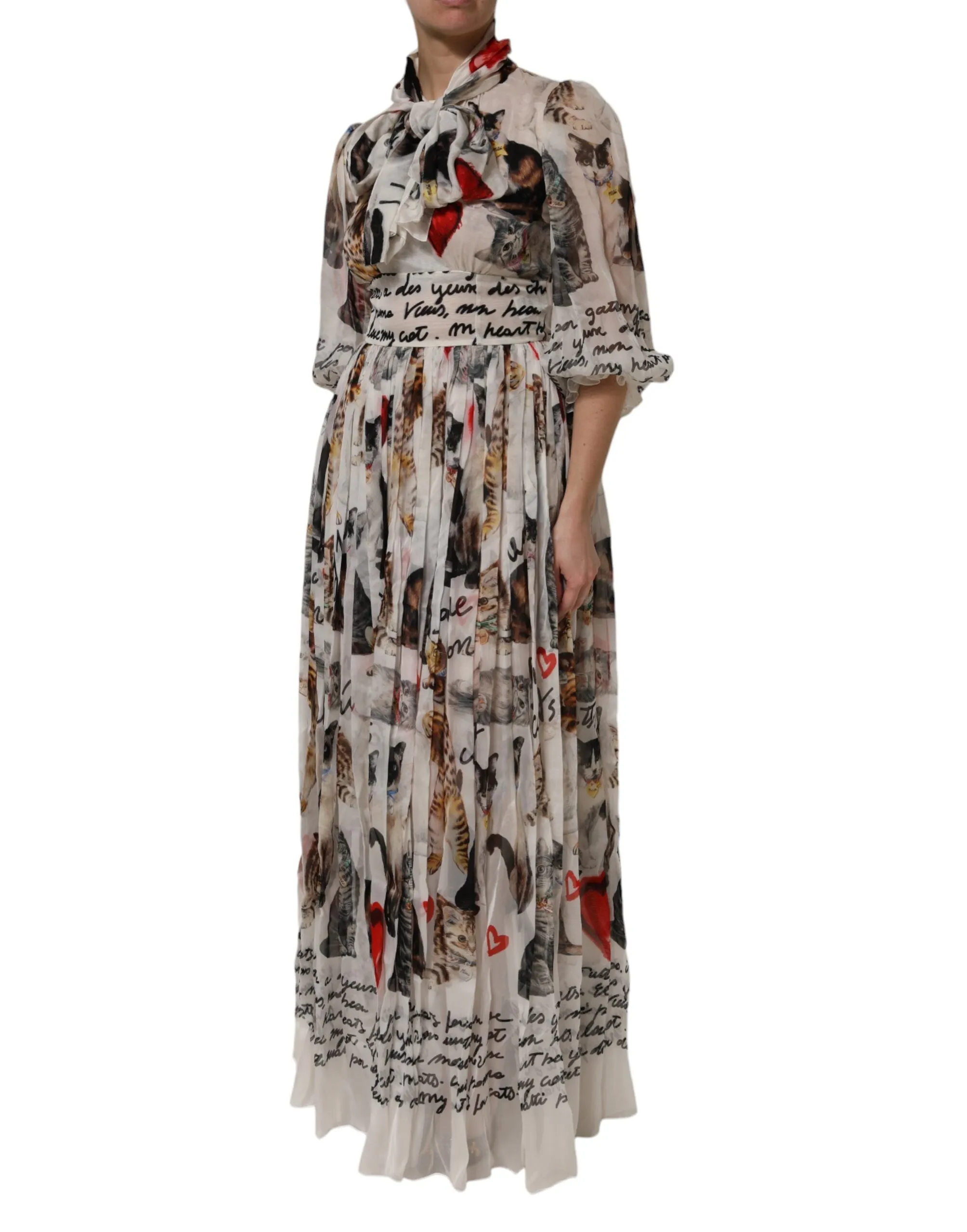 Multicolor Animal Print Silk Ascot Maxi Dress sold by Lord & Taylor product image thumbnail 2