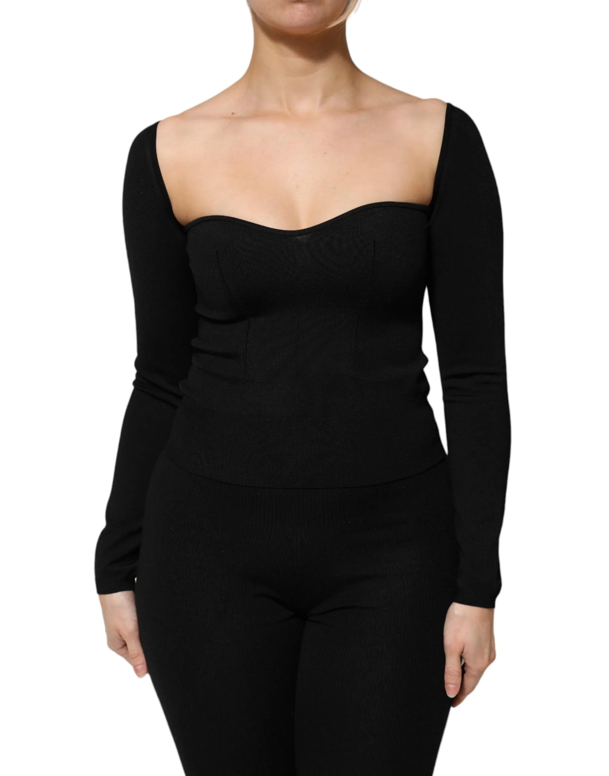 Black Viscose Long Sleeve Pullover Blouse Top sold by Lord & Taylor product image thumbnail 2