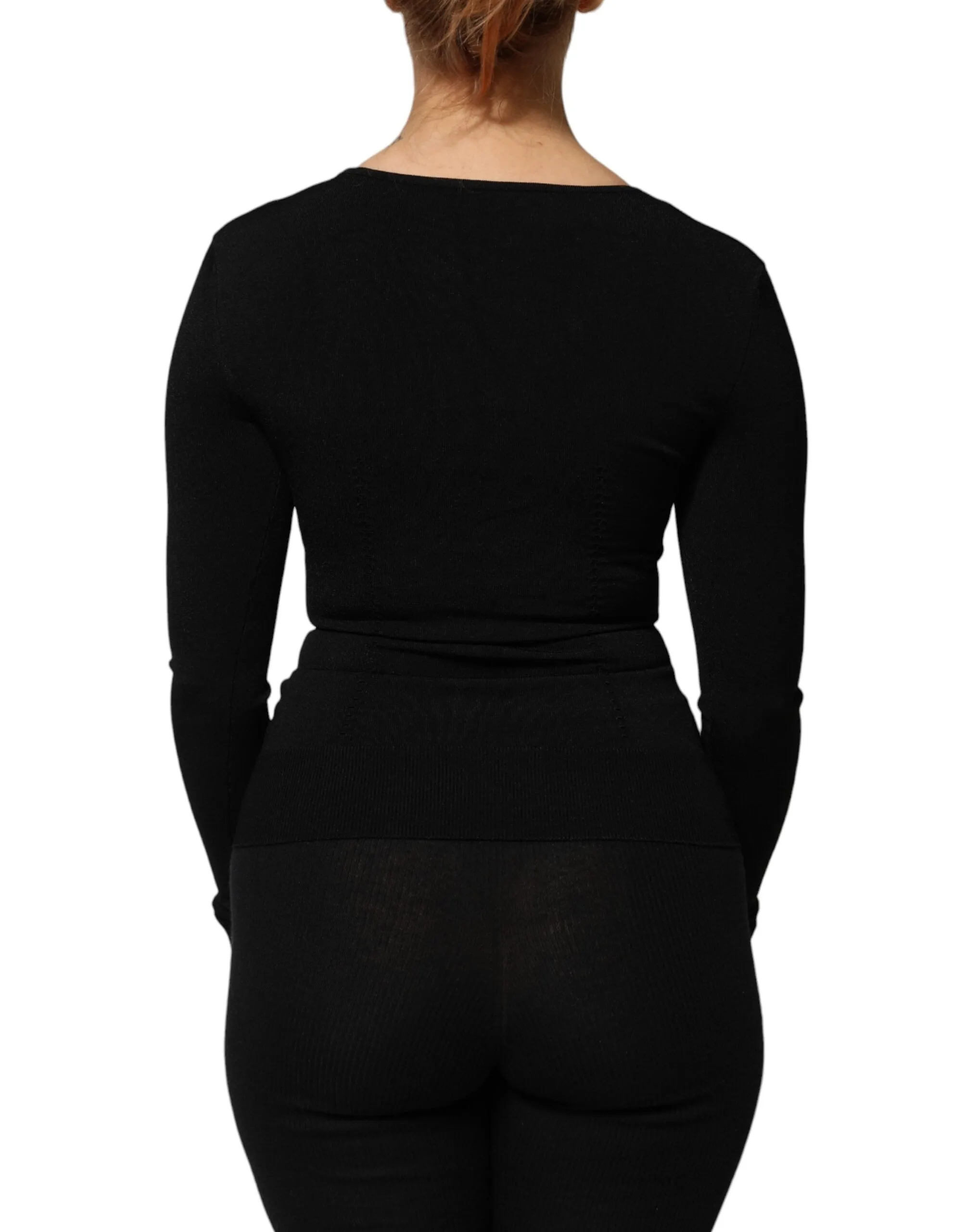 Black Square Neck Long Sleeves Pullover Top sold by Lord & Taylor product image thumbnail 4