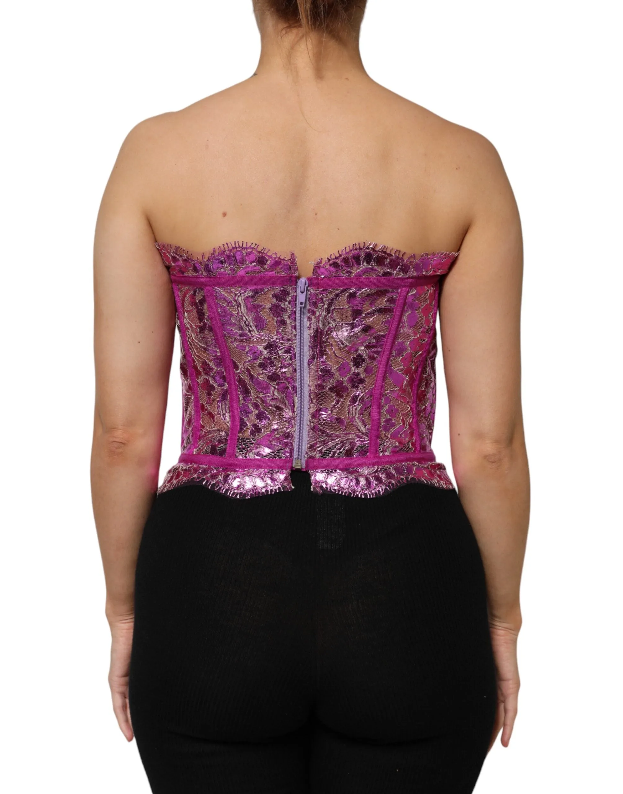 Pink Bustier Sleeveless Corset Blouse Top sold by Lord & Taylor product image thumbnail 4