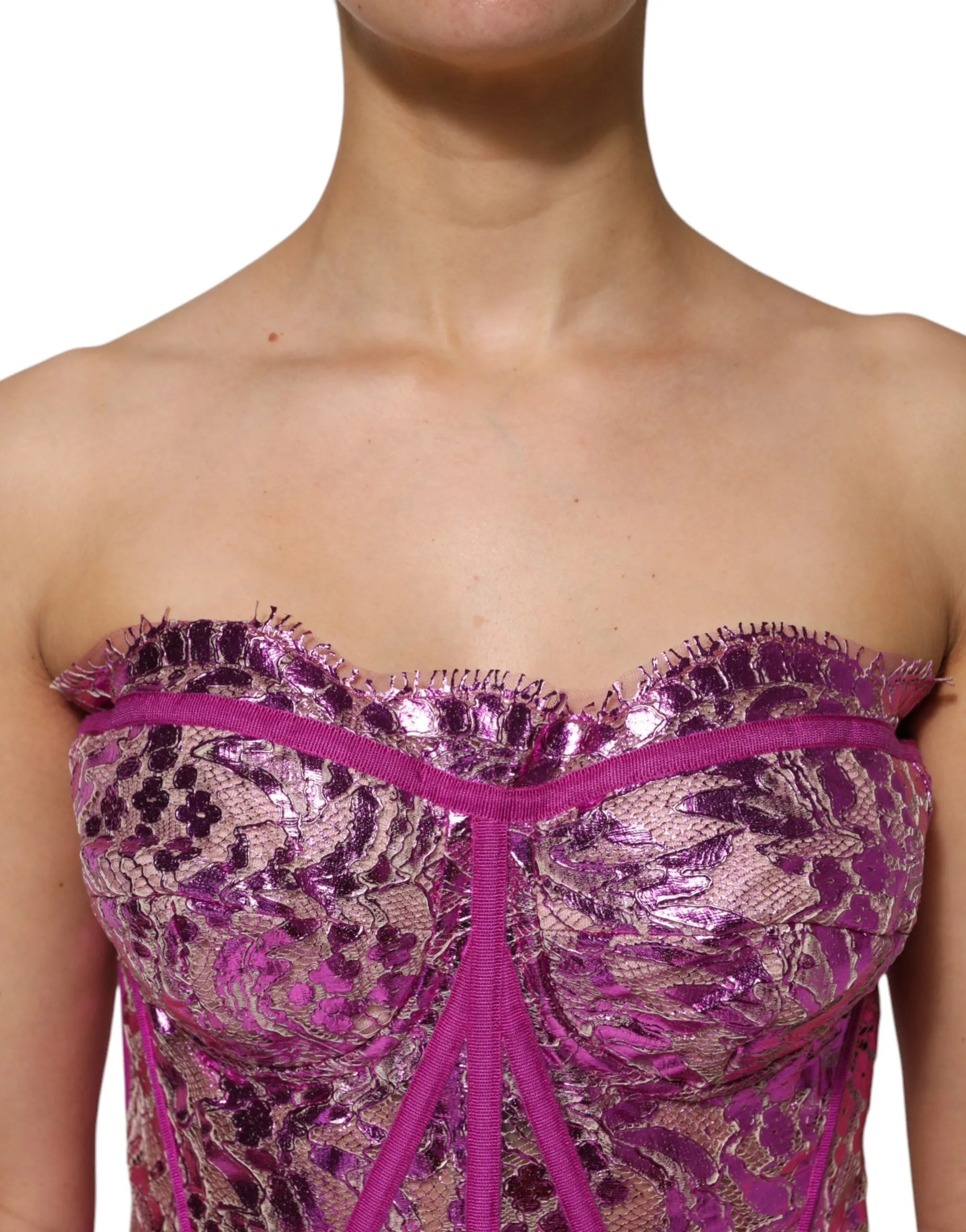 Pink Bustier Sleeveless Corset Blouse Top sold by Lord & Taylor product image thumbnail 5
