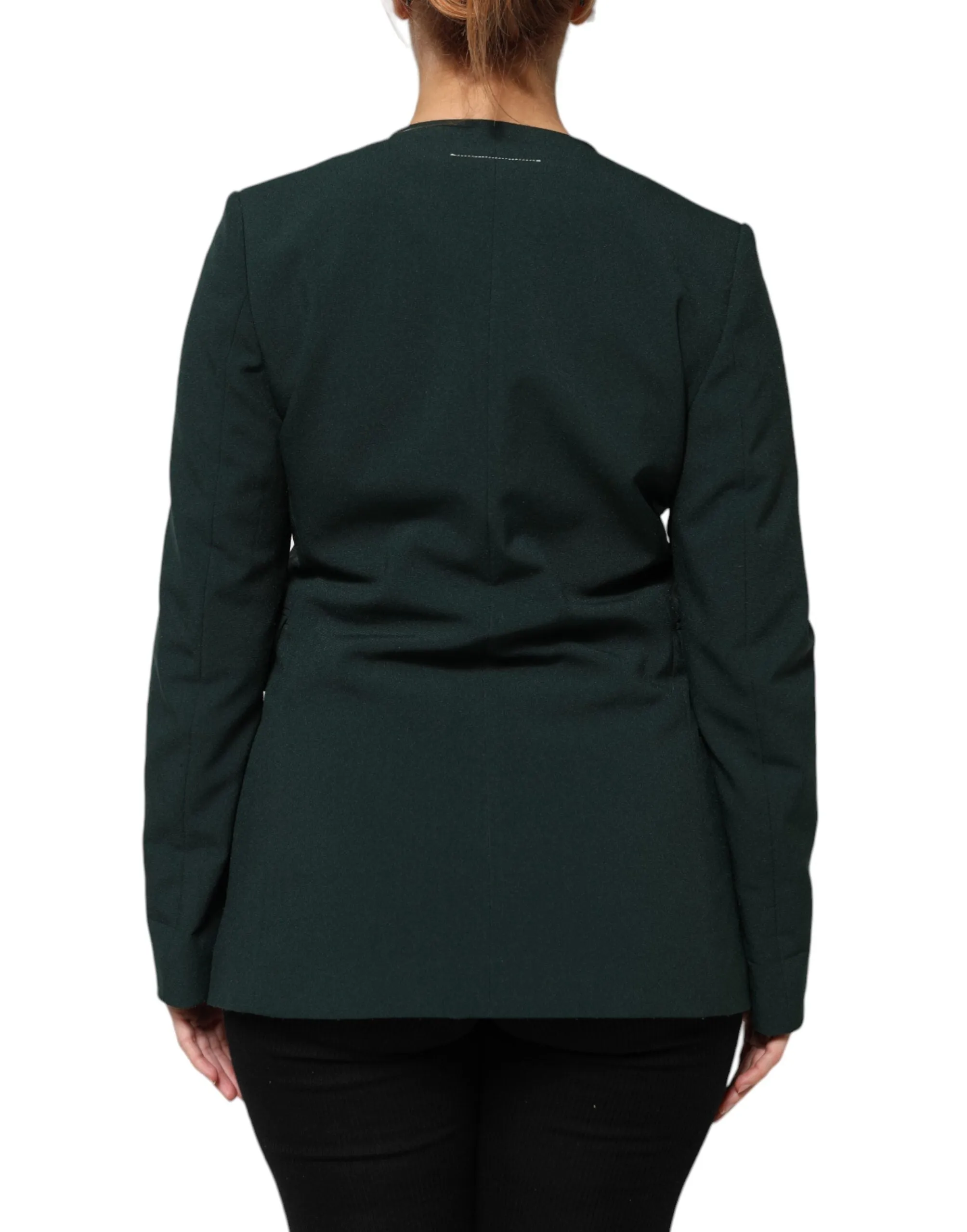 Green Single Breasted One Button Coat Jacket sold by Lord & Taylor product image thumbnail 4