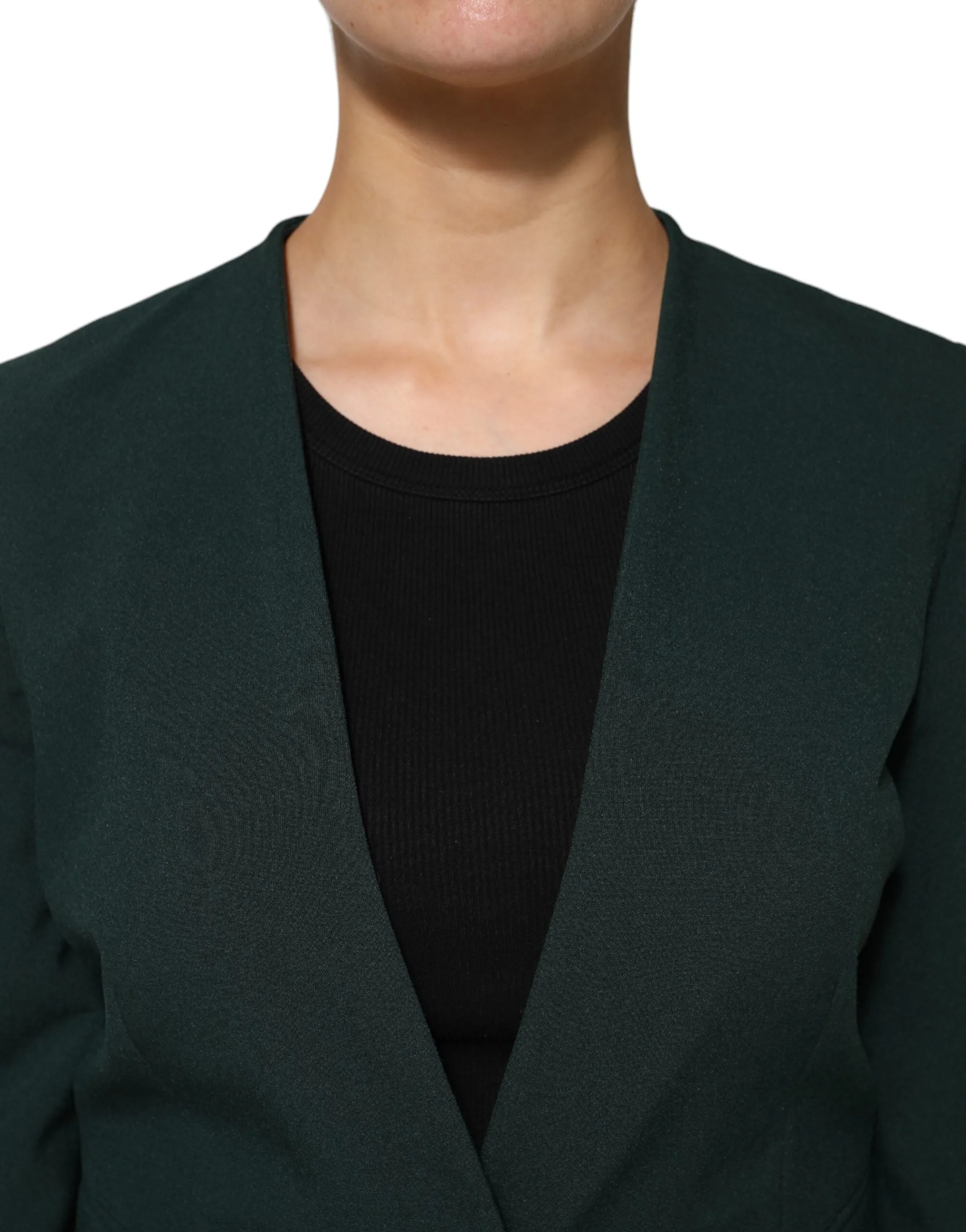 Green Single Breasted One Button Coat Jacket sold by Lord & Taylor product image thumbnail 5