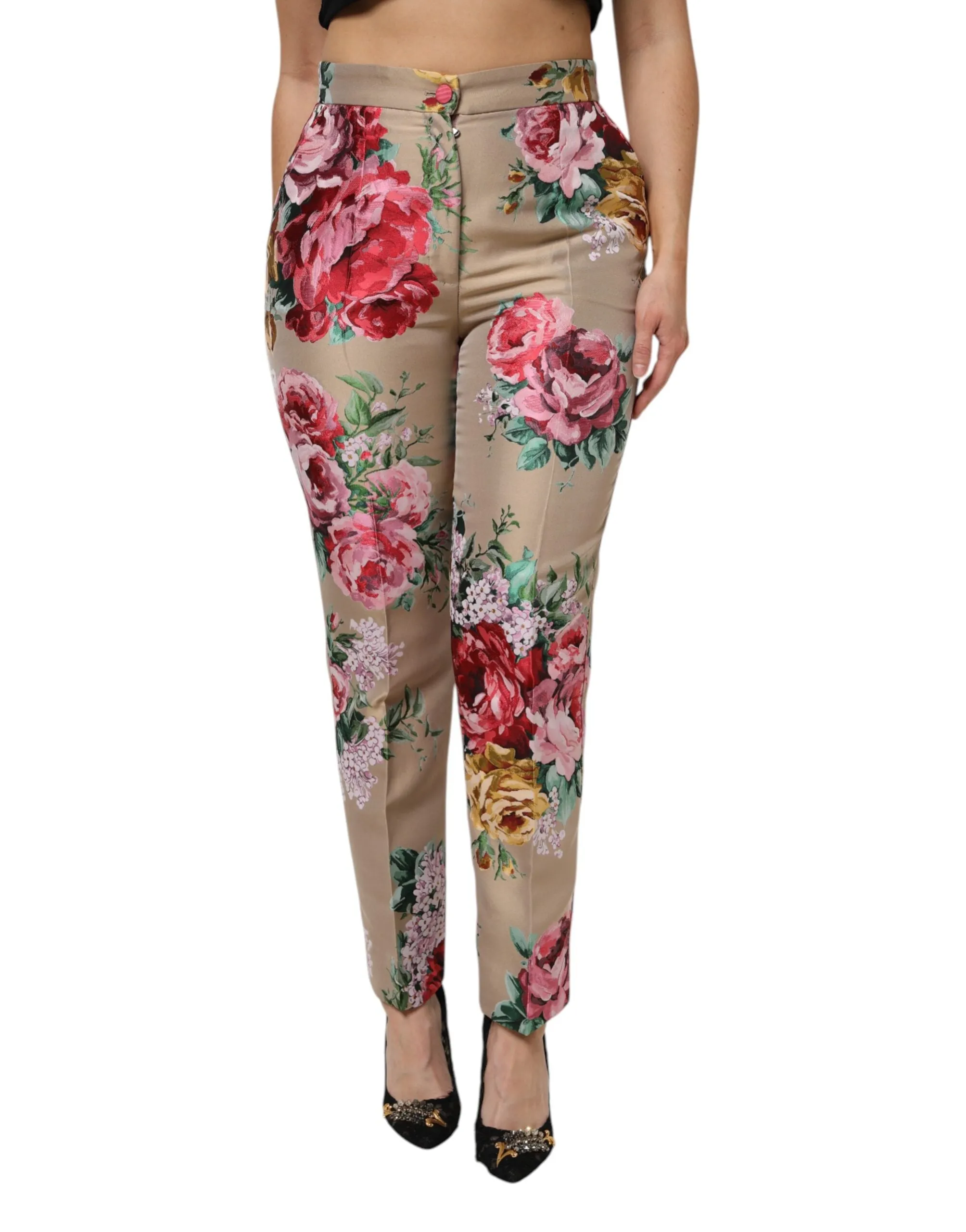 Beige Floral Print Women High Waist Pants sold by Lord & Taylor product image thumbnail 2