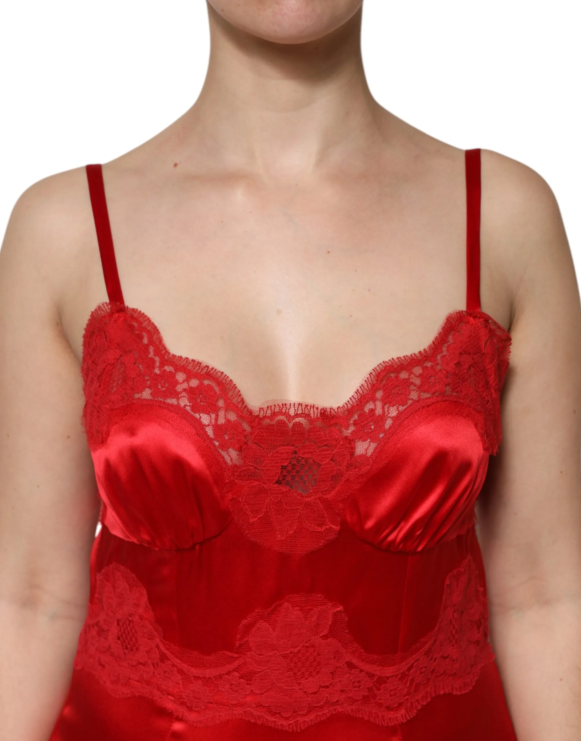 Red Silk Sleeveless Maxi Long Dress sold by Lord & Taylor product image thumbnail 5