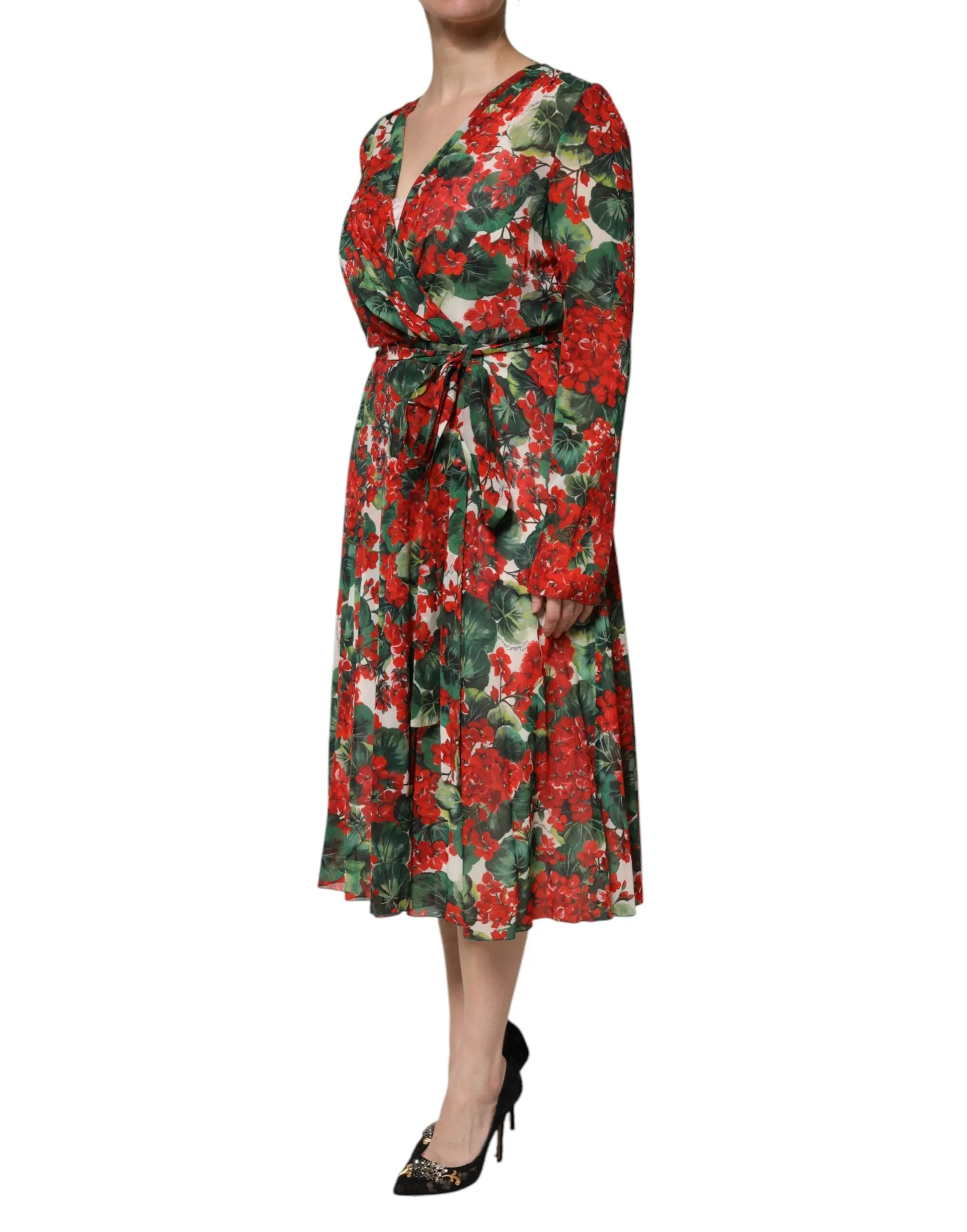 Multicolor Floral Long Sleeves V-neck Dress sold by Lord & Taylor product image thumbnail 3