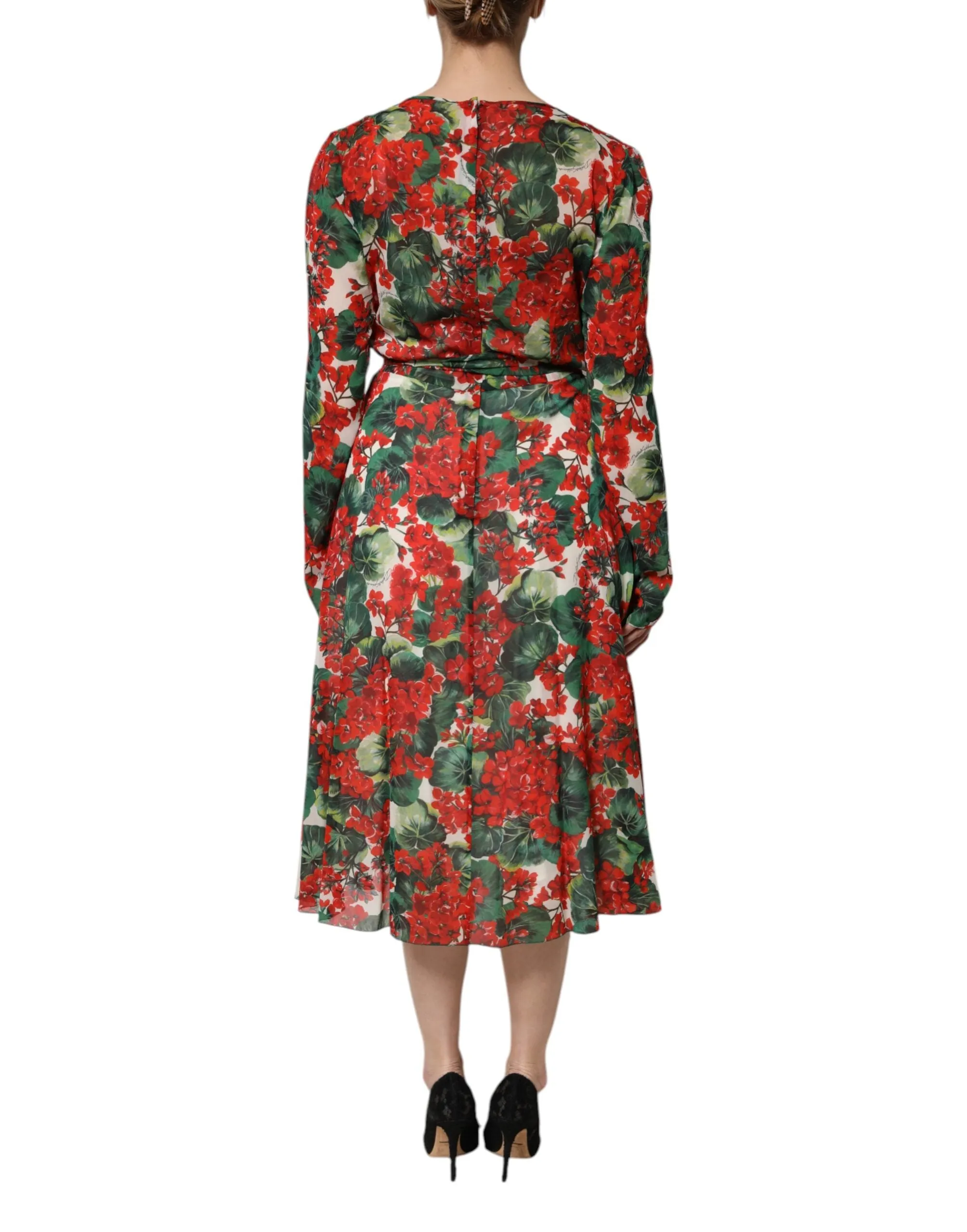 Multicolor Floral Long Sleeves V-neck Dress sold by Lord & Taylor product image thumbnail 4