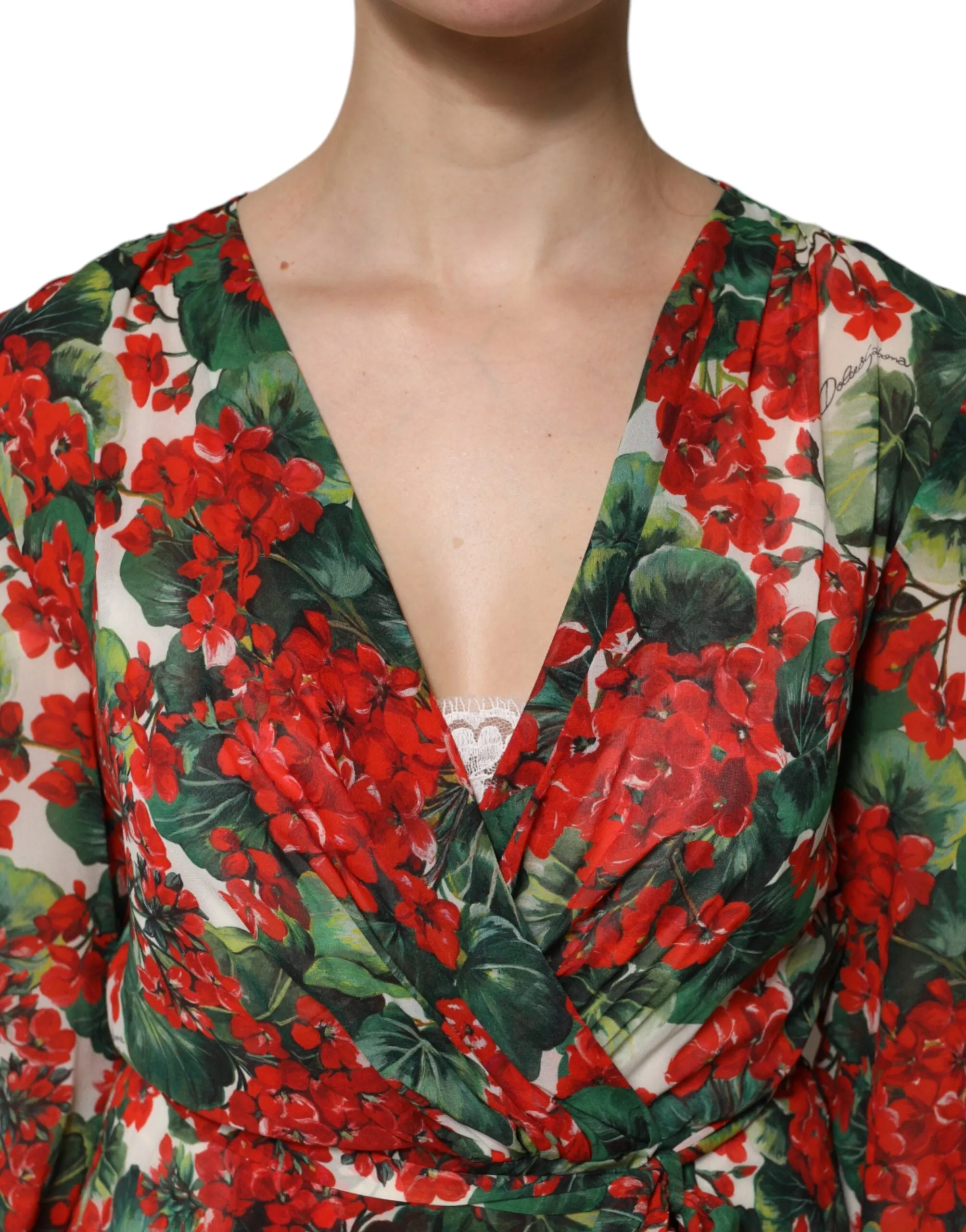 Multicolor Floral Long Sleeves V-neck Dress sold by Lord & Taylor product image thumbnail 5