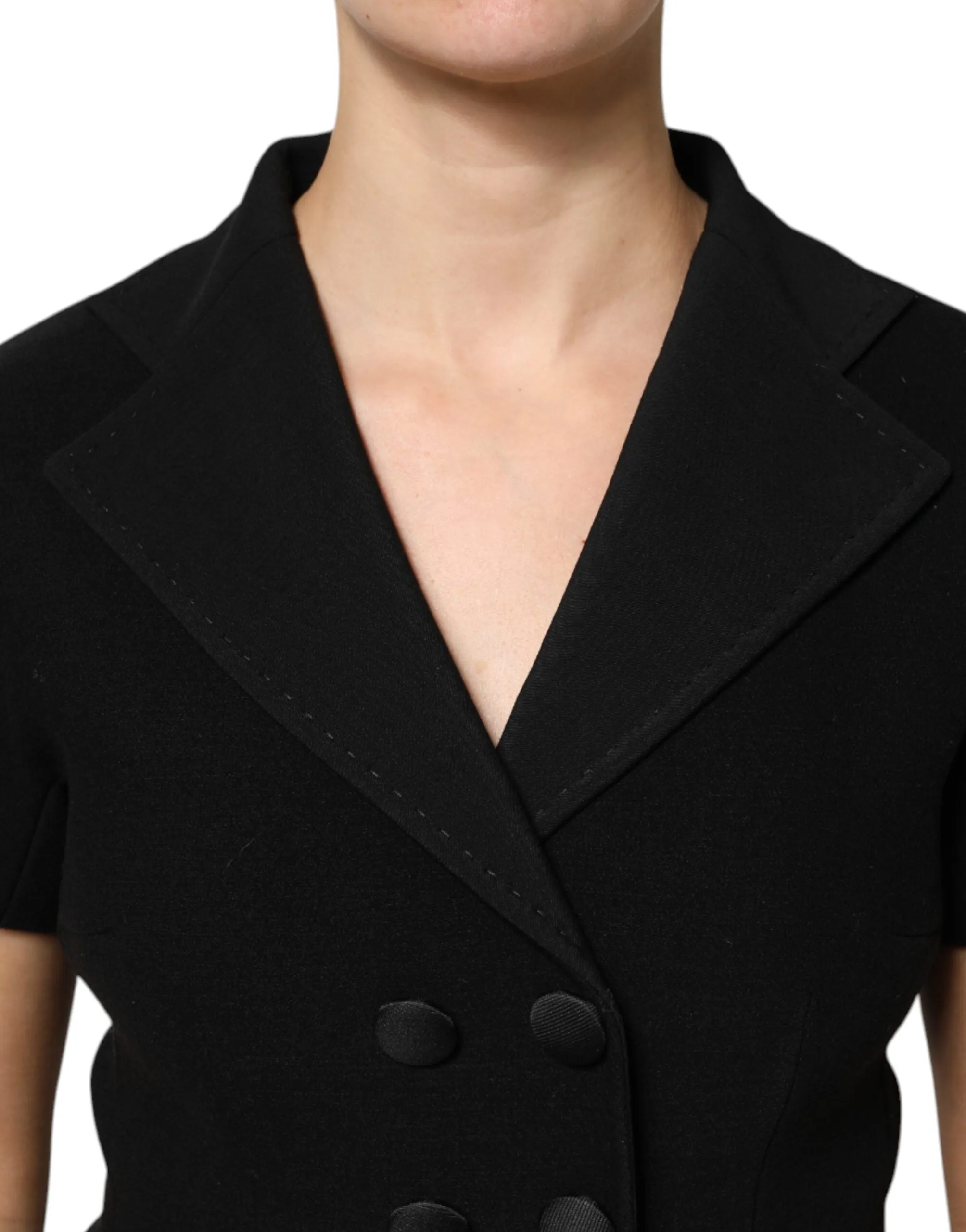 Black Wool Double Breasted Coat Jacket sold by Lord & Taylor product image thumbnail 5