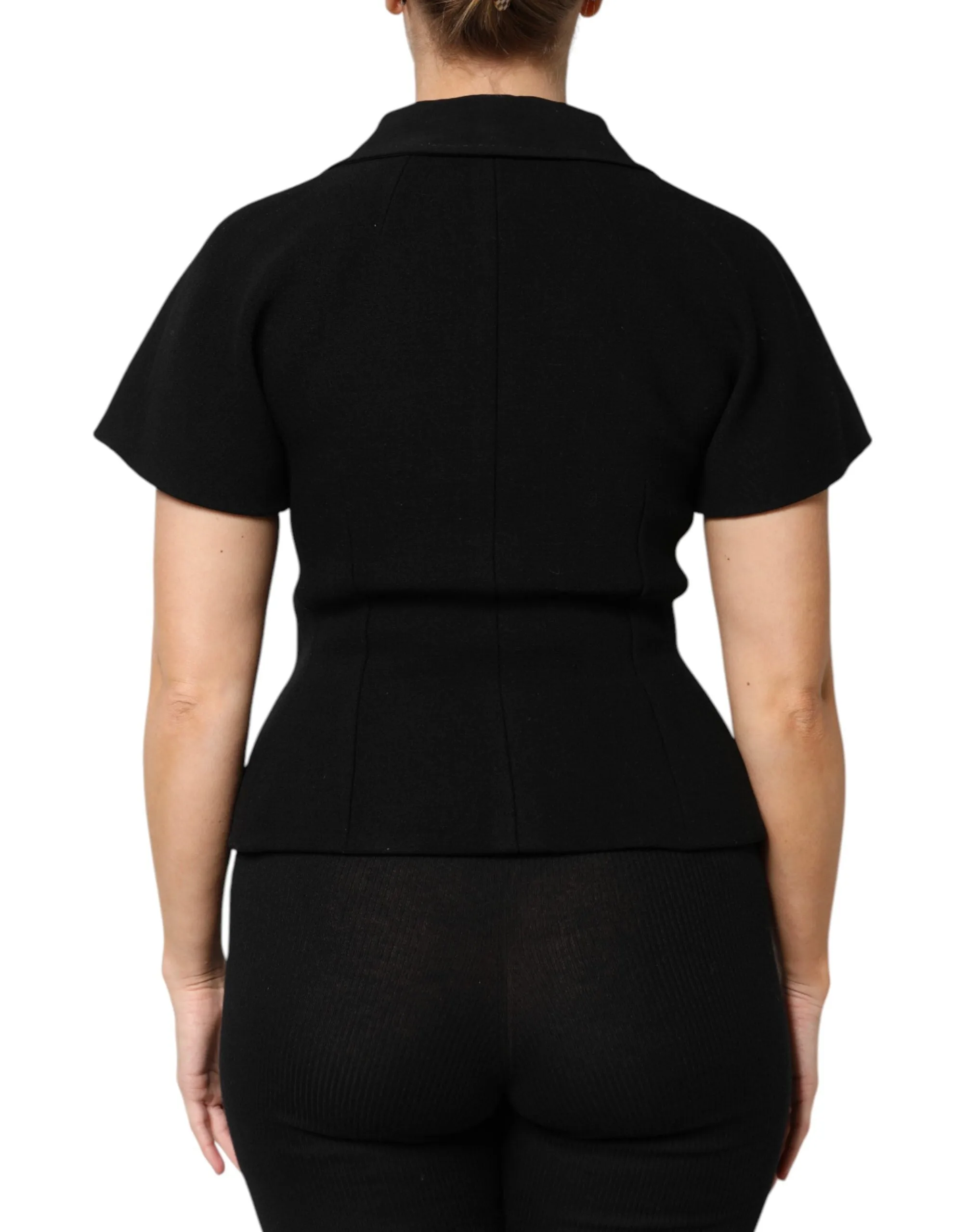 Black Wool Double Breasted Coat Jacket sold by Lord & Taylor product image thumbnail 4