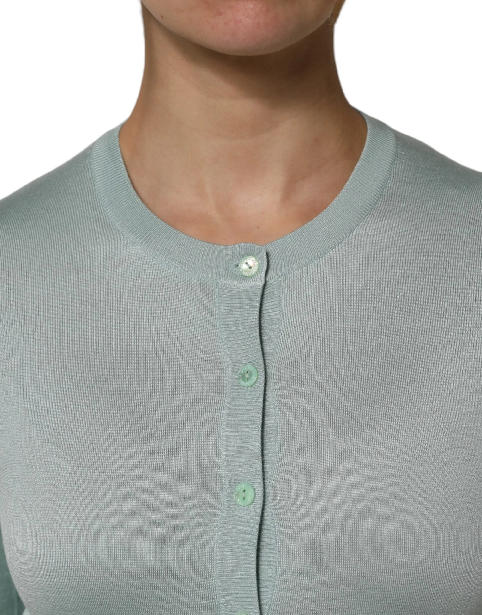 Light Green Silk Button Down Cardigan Sweater sold by Lord & Taylor product image thumbnail 5