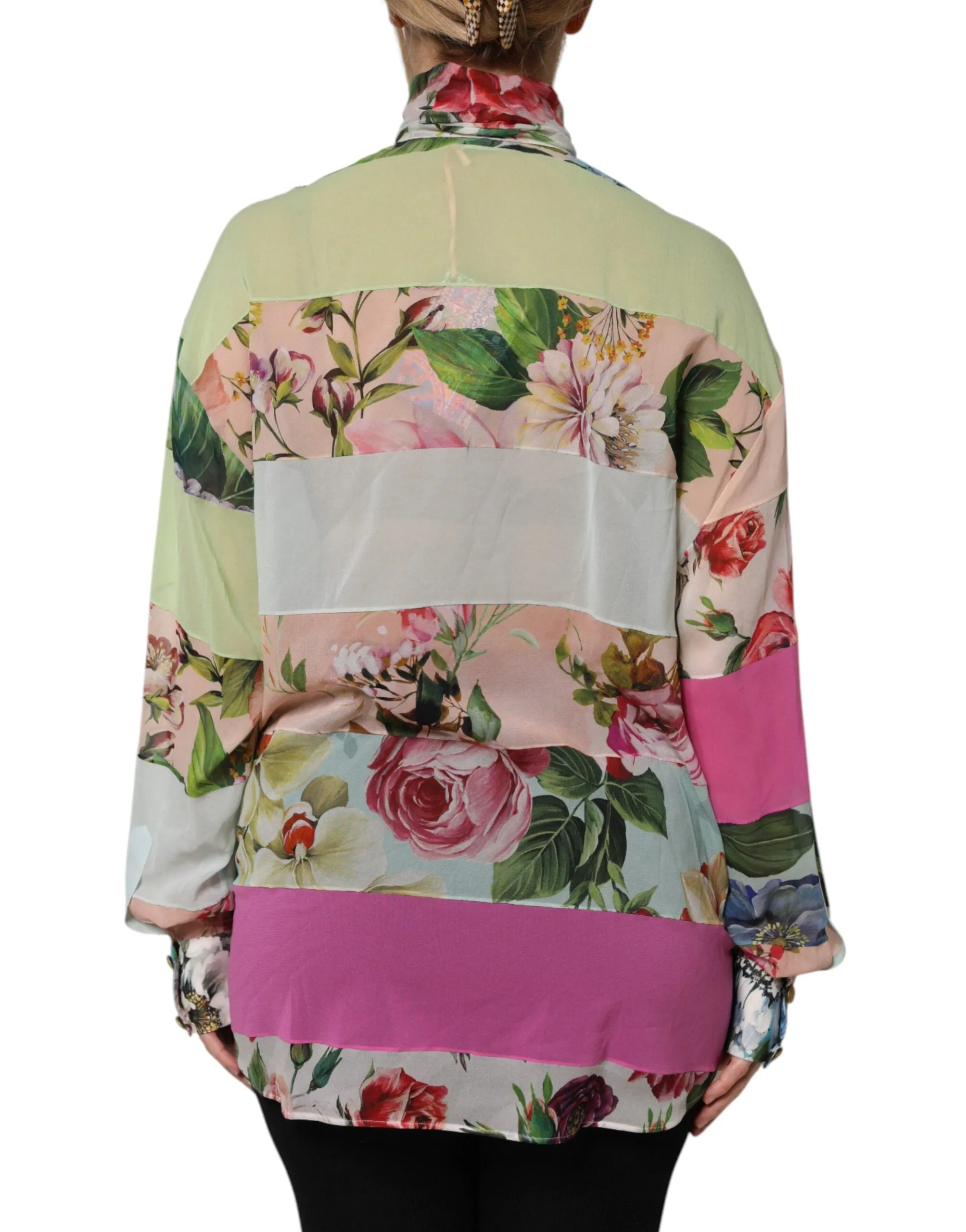 Multicolor Floral Patchwork Long Sleeves Top sold by Lord & Taylor product image thumbnail 4
