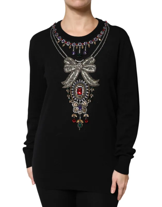 Black Cashmere Crystal Embellished Sweater sold by Lord & Taylor
