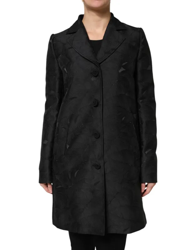Black Single Breasted Trench Coat Jacket sold by Lord & Taylor