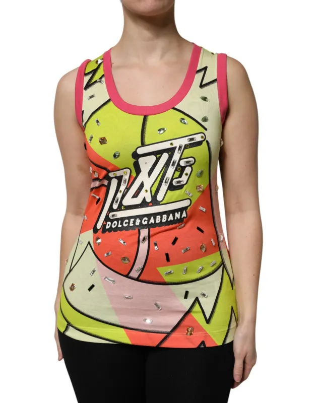 Multicolor Printed Crystal Embellishment Top sold by Lord & Taylor