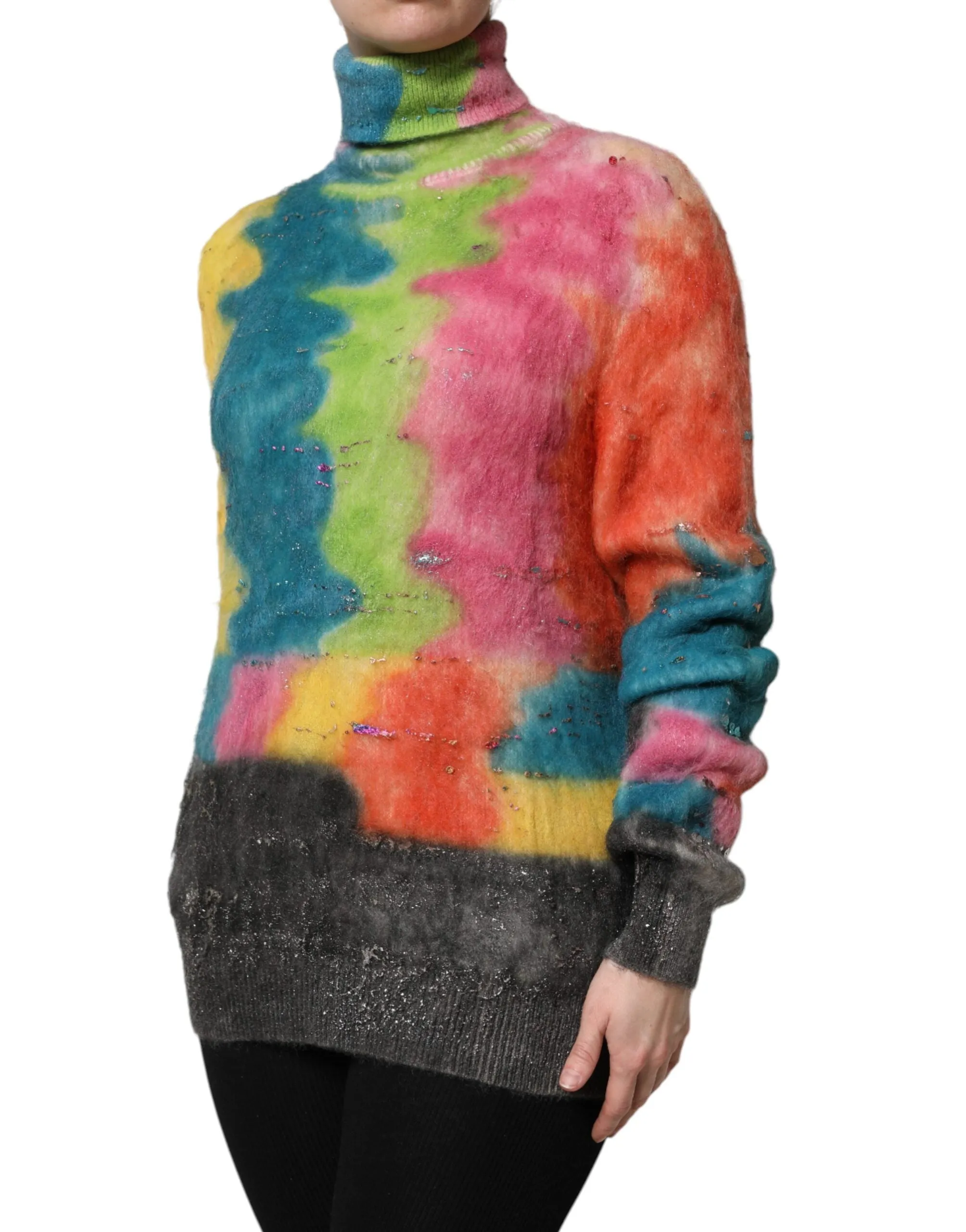 Multicolor Mohair Turtleneck Pullover Sweater sold by Lord & Taylor product image thumbnail 3