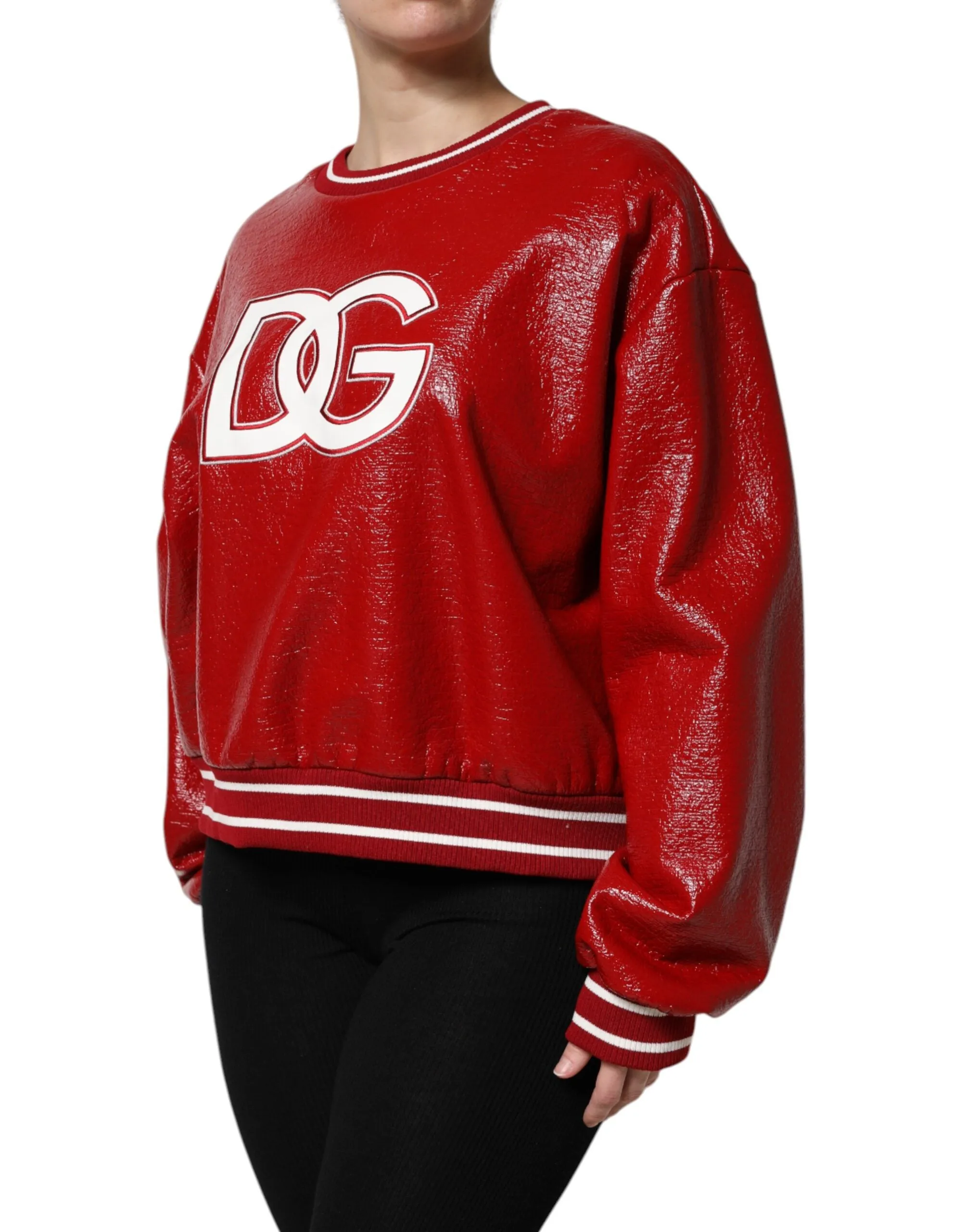 Red Wool DGLogo Embroidery Pullover Sweater sold by Lord & Taylor product image thumbnail 3