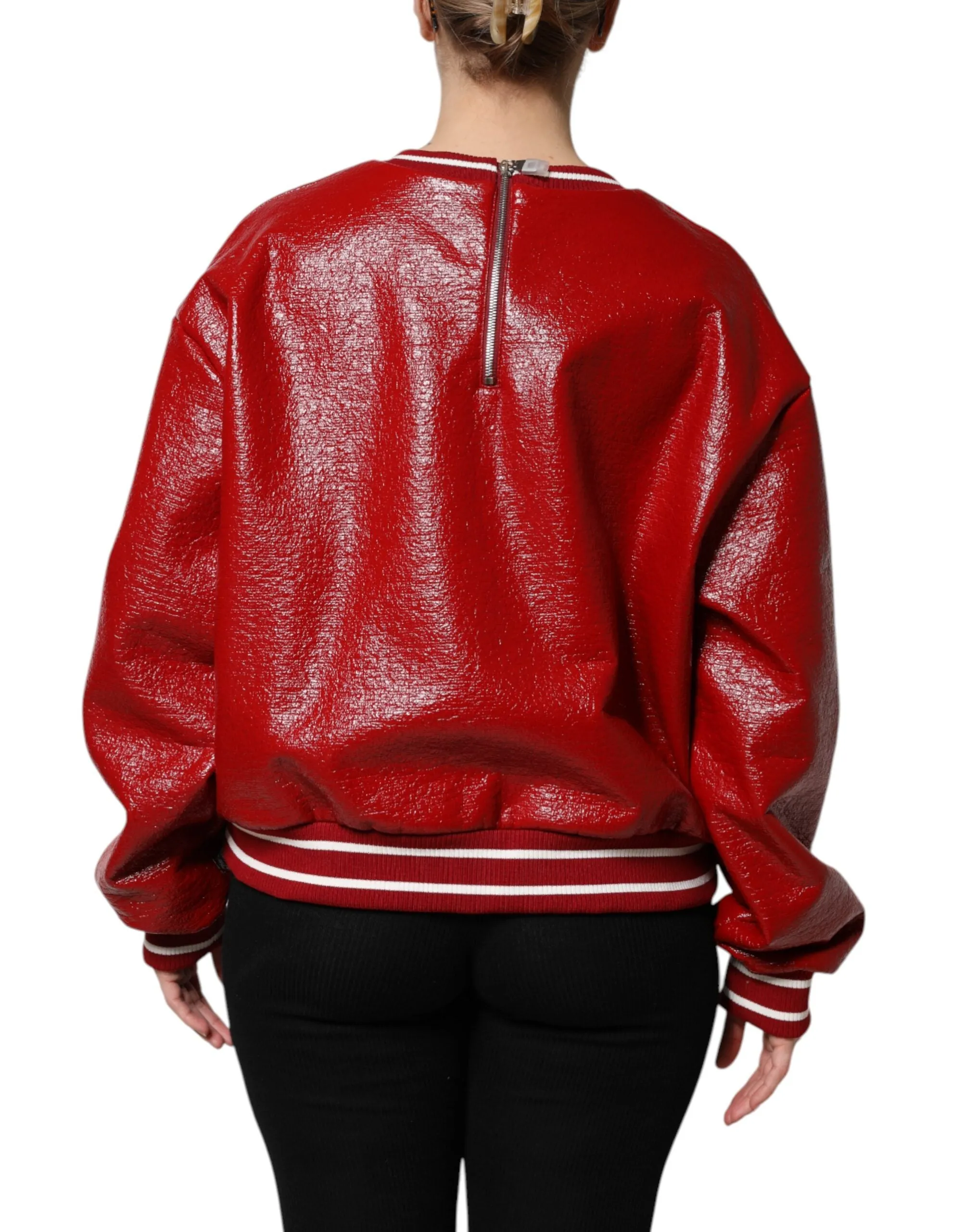 Red Wool DGLogo Embroidery Pullover Sweater sold by Lord & Taylor product image thumbnail 4